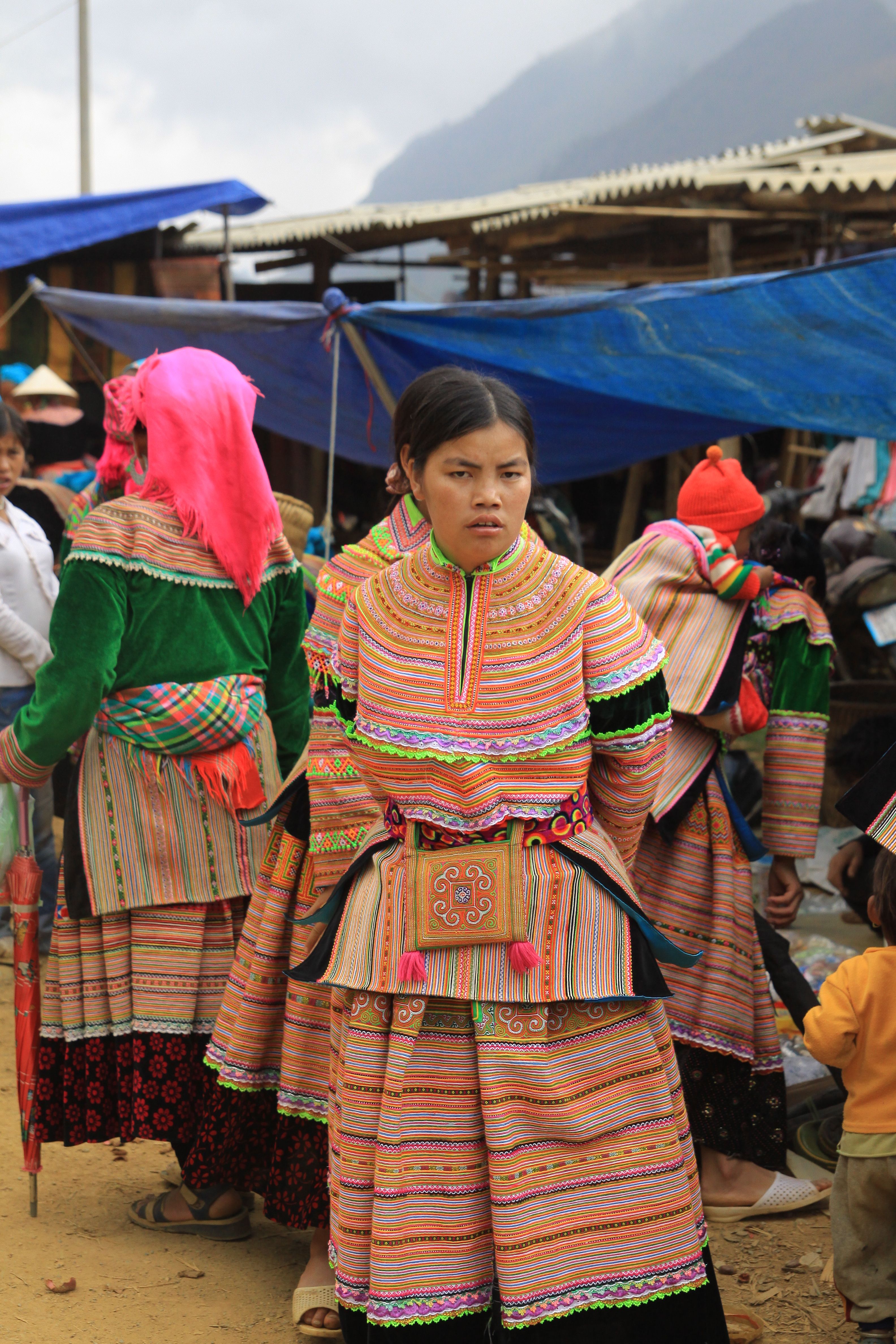 Traditional Hmong Clothing at Local Market Free Stock Photo Traditional Hmong Clothing at Local Market Free Stock Photo