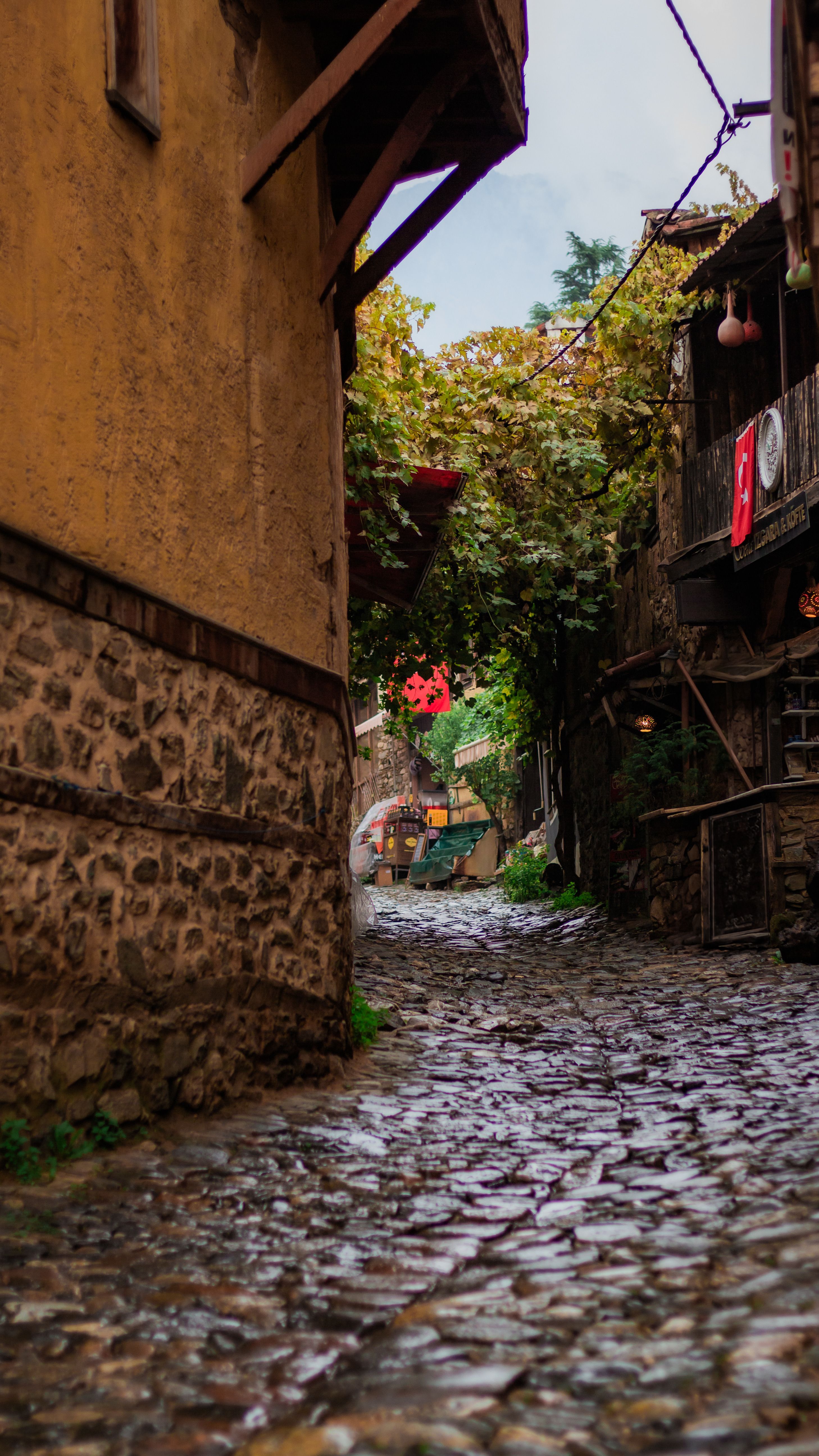 Charming Cobblestone Alley in Historic Village · Free Stock Photo