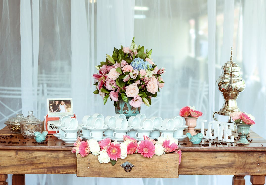Assorted-color Flowers Center Table Decor
