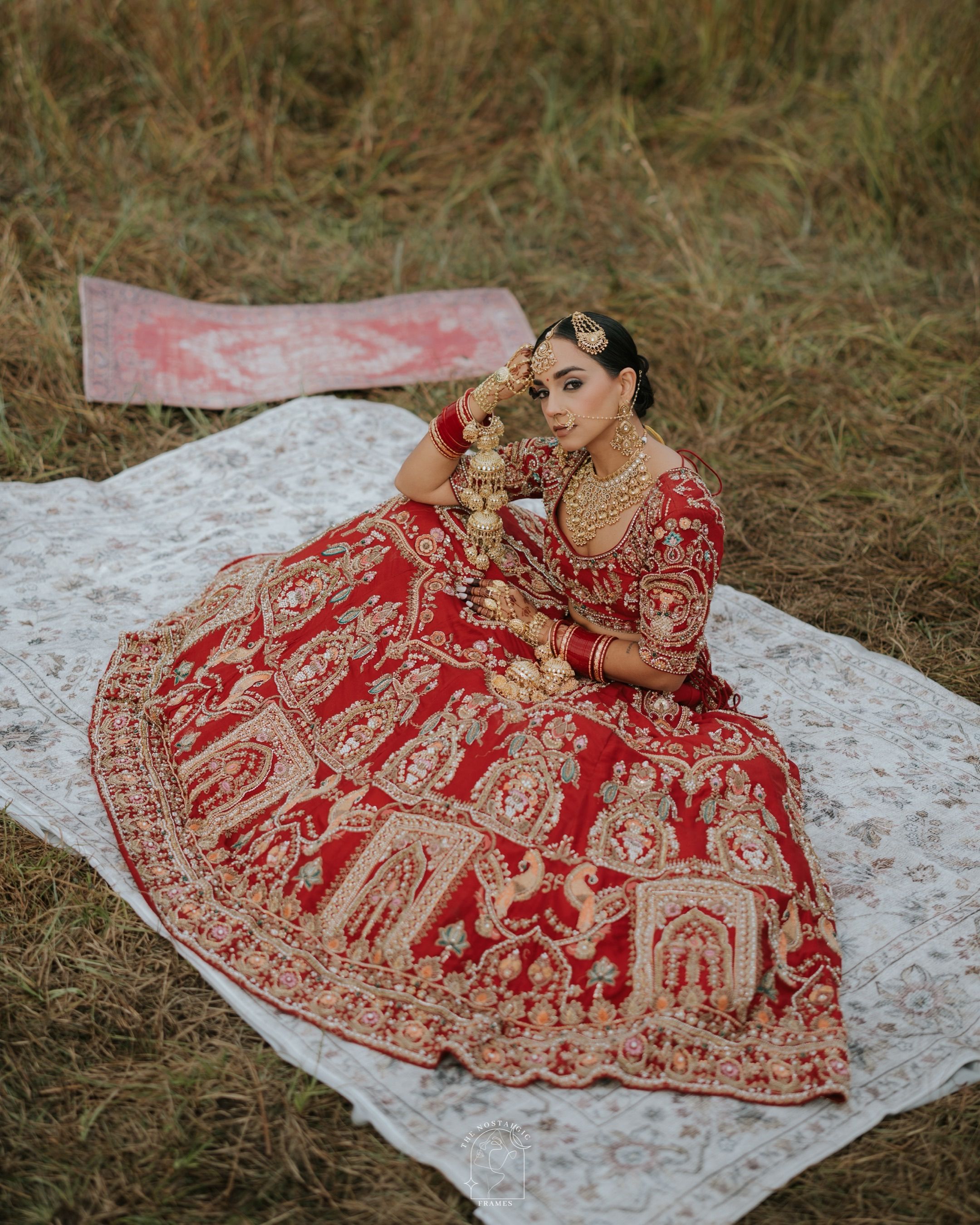 Monochromatic Red Lehenga