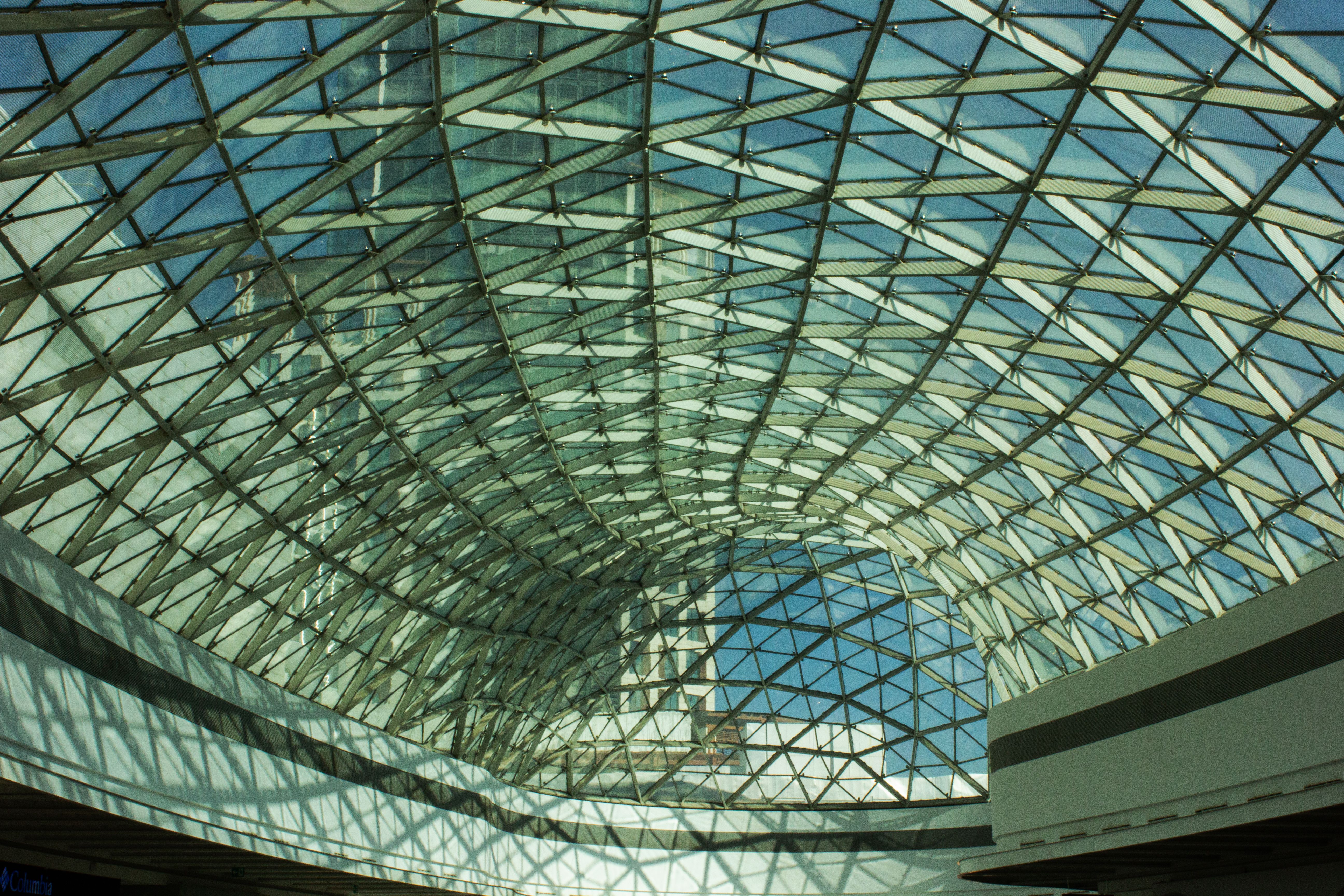 Modern Architectural Glass Roof Structure · Free Stock Photo