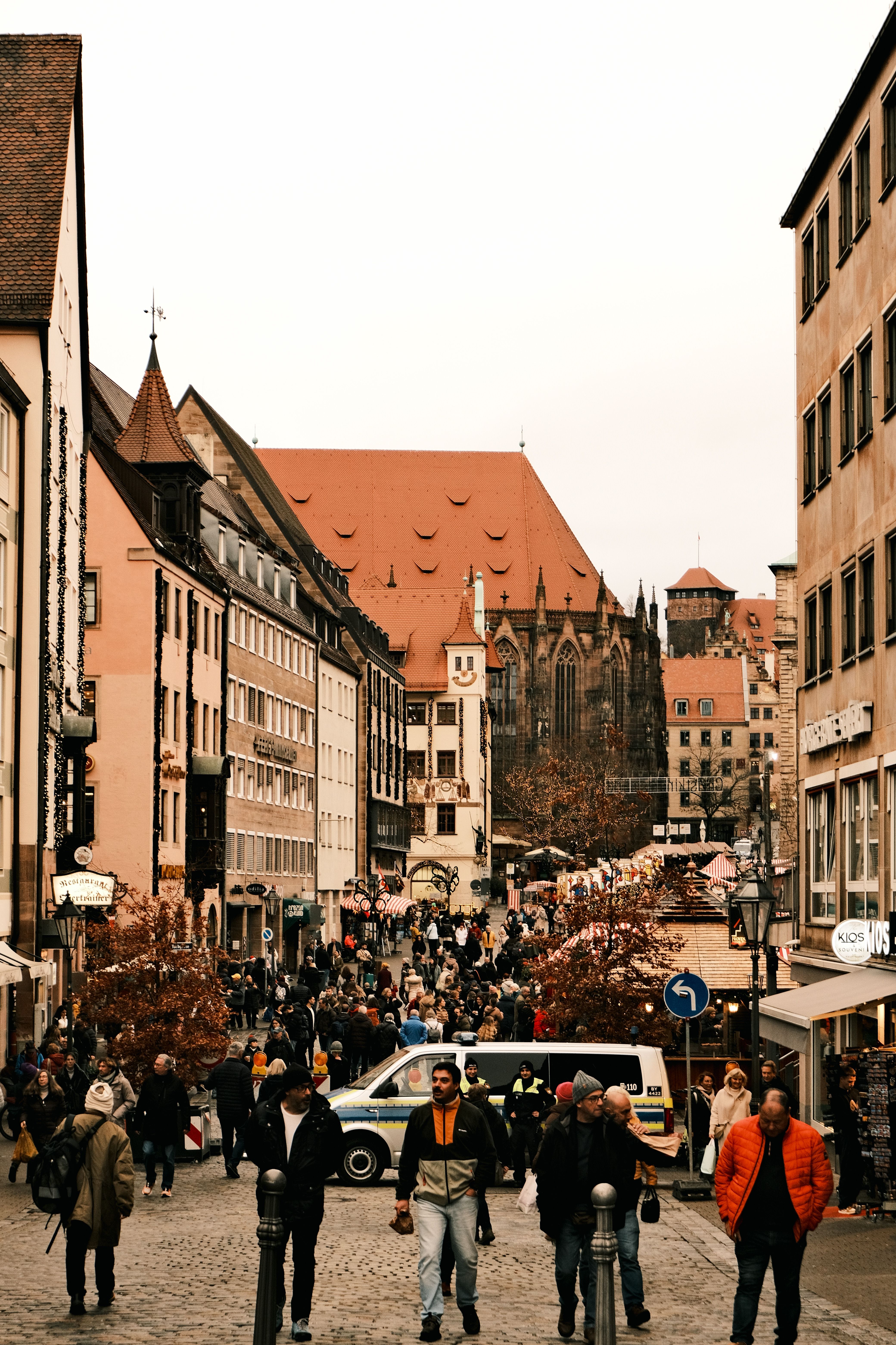 Crowded Street Scene in Historic European City · Free Stock Photo