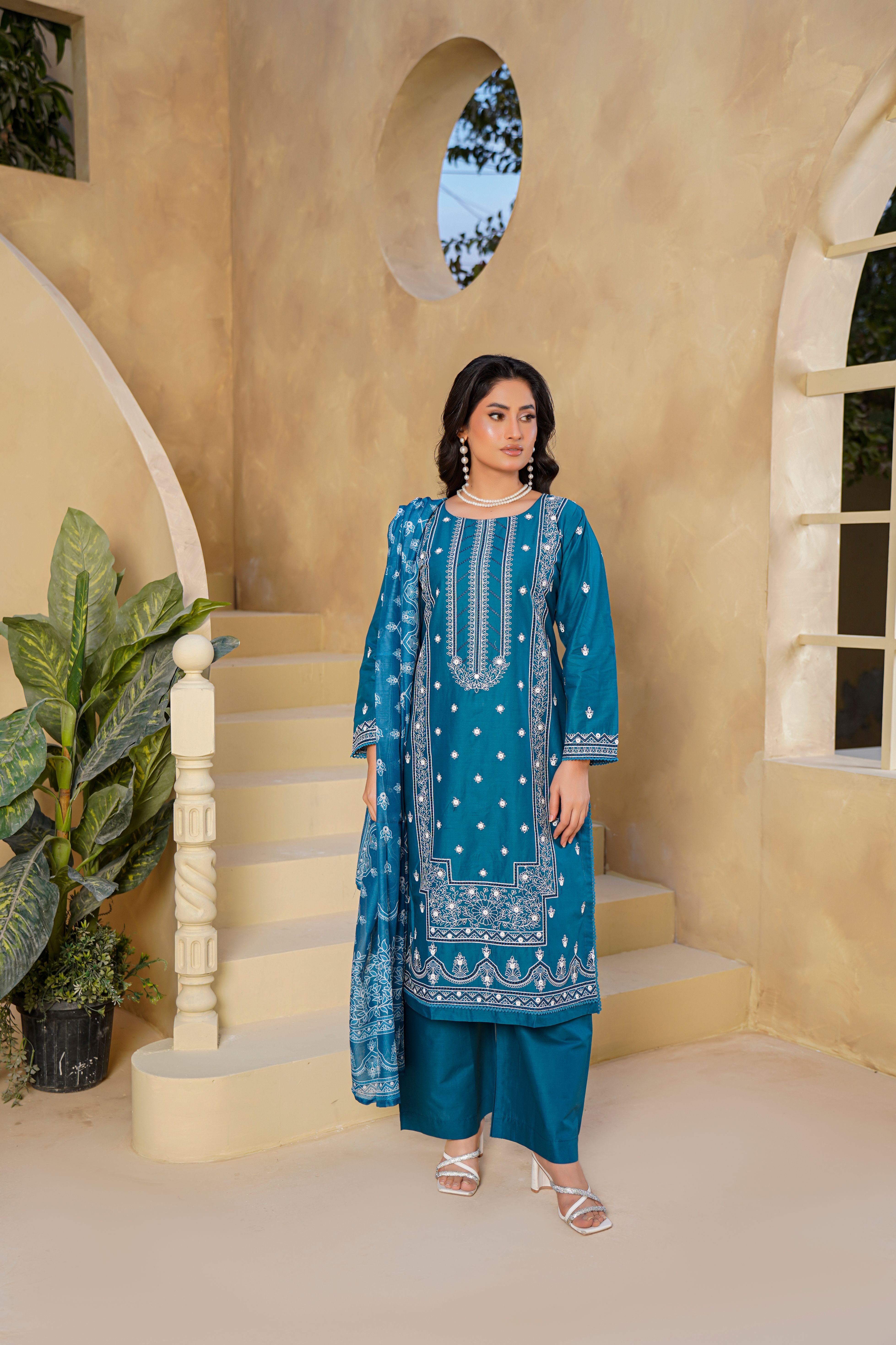 Elegant Woman in Traditional Eastern Dress  Free Stock Photo