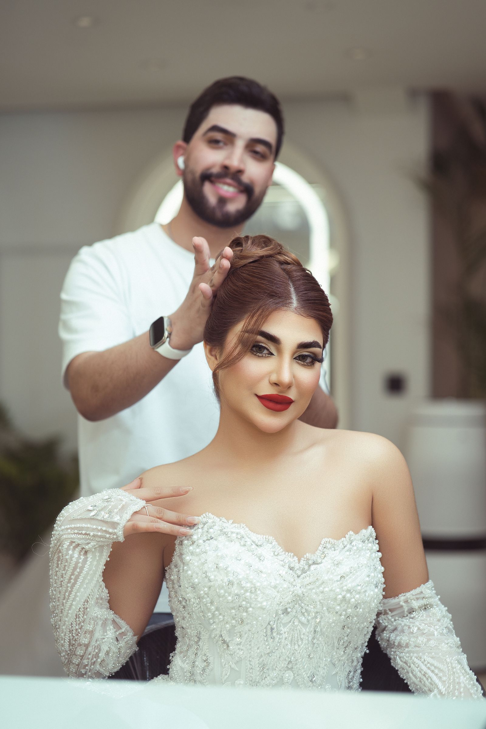 Elegant bridal hairstyle