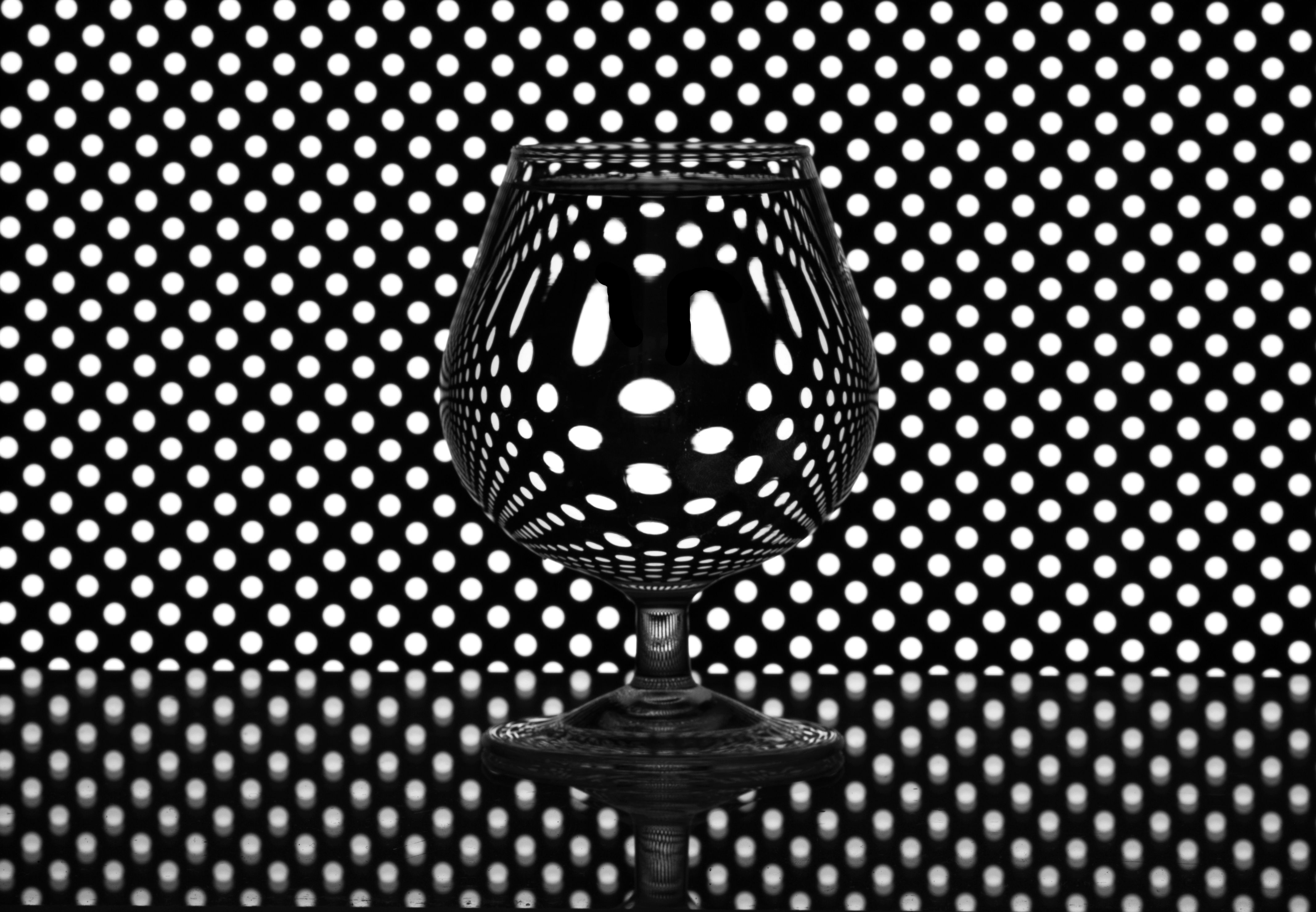 Black and White Polka Dot Glass Reflection · Free Stock Photo