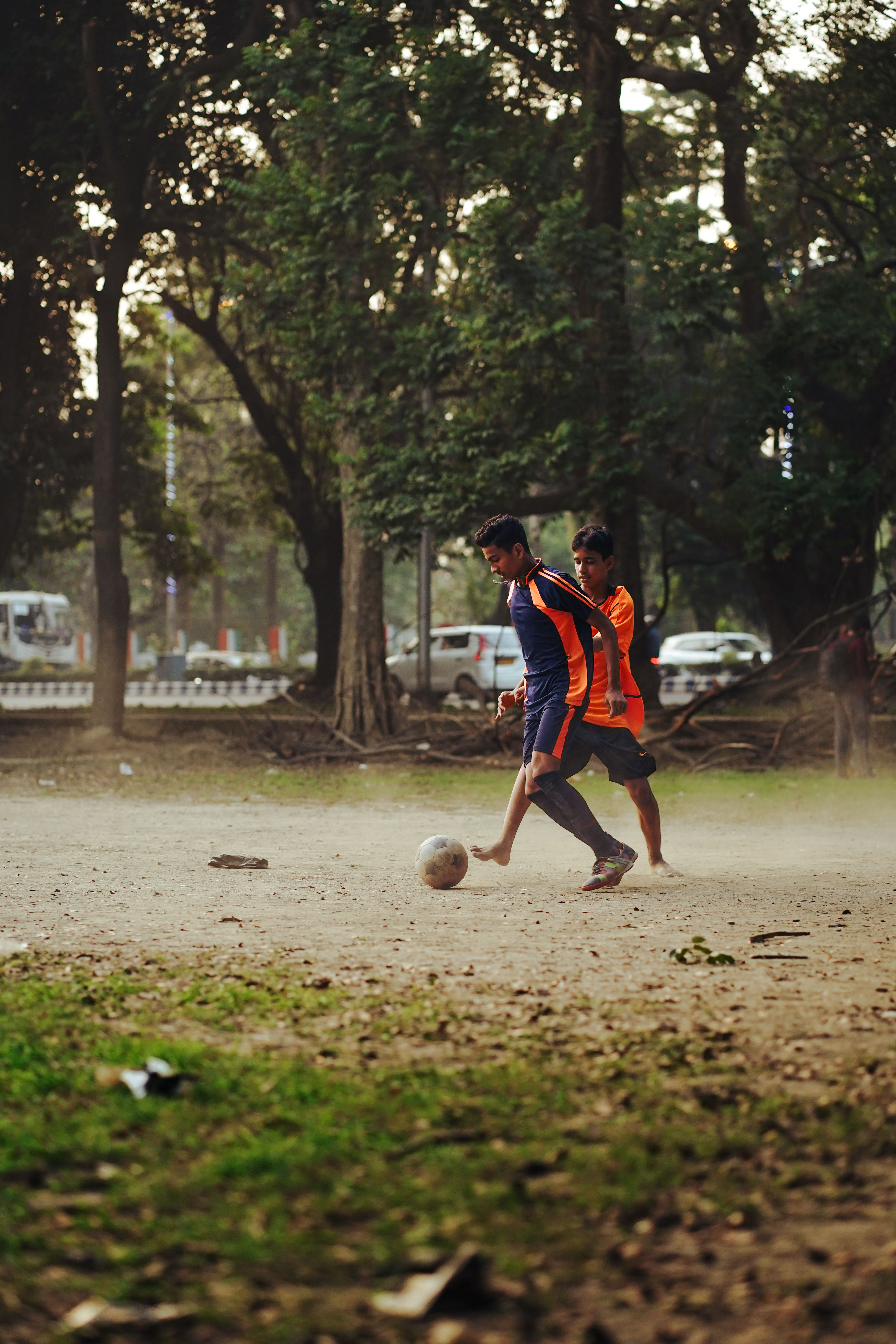 Street Football in Kolkata Park at Daytime · Free Stock Photo