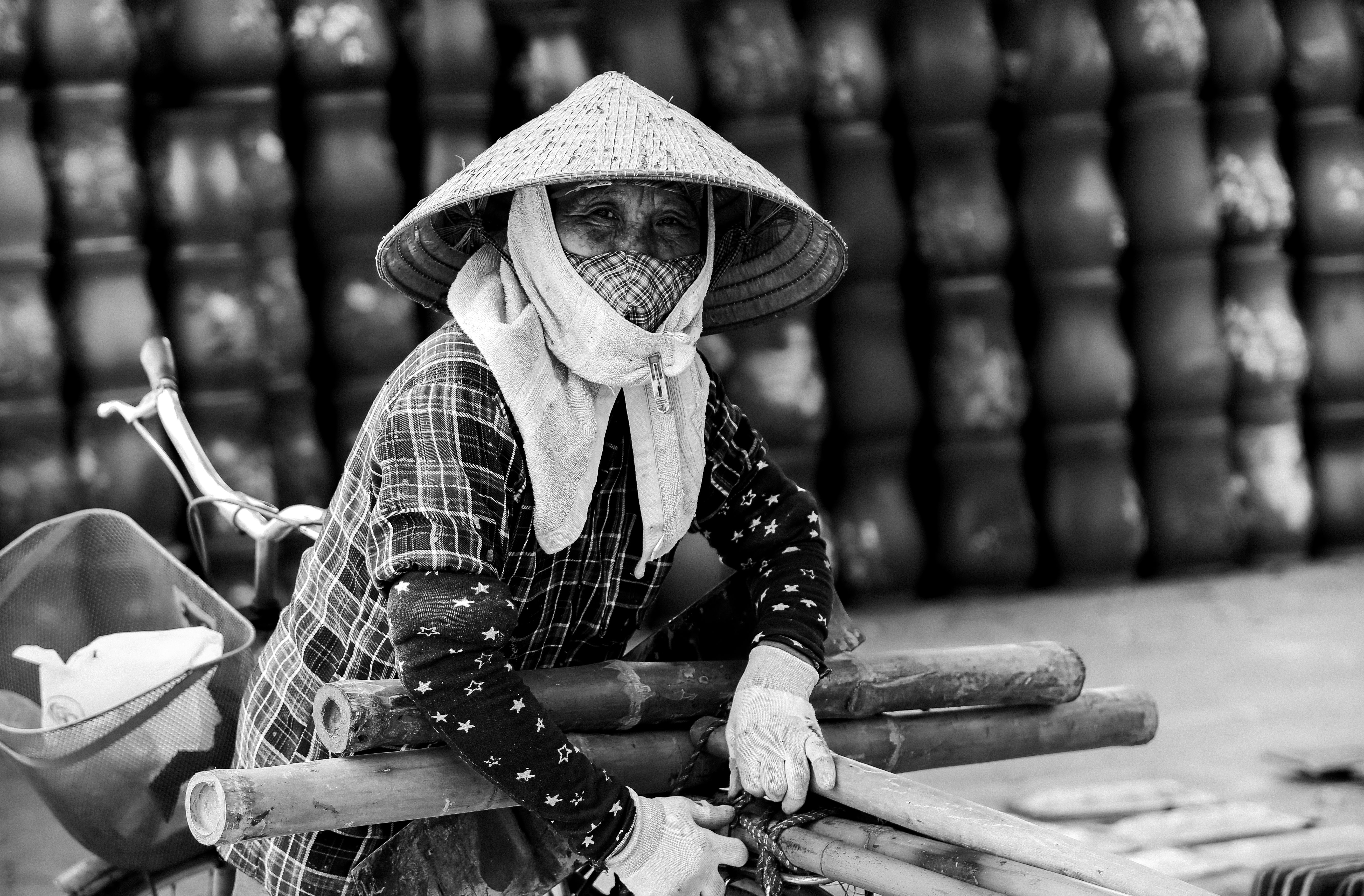 Black and White Portrait of Rural Worker · Free Stock Photo