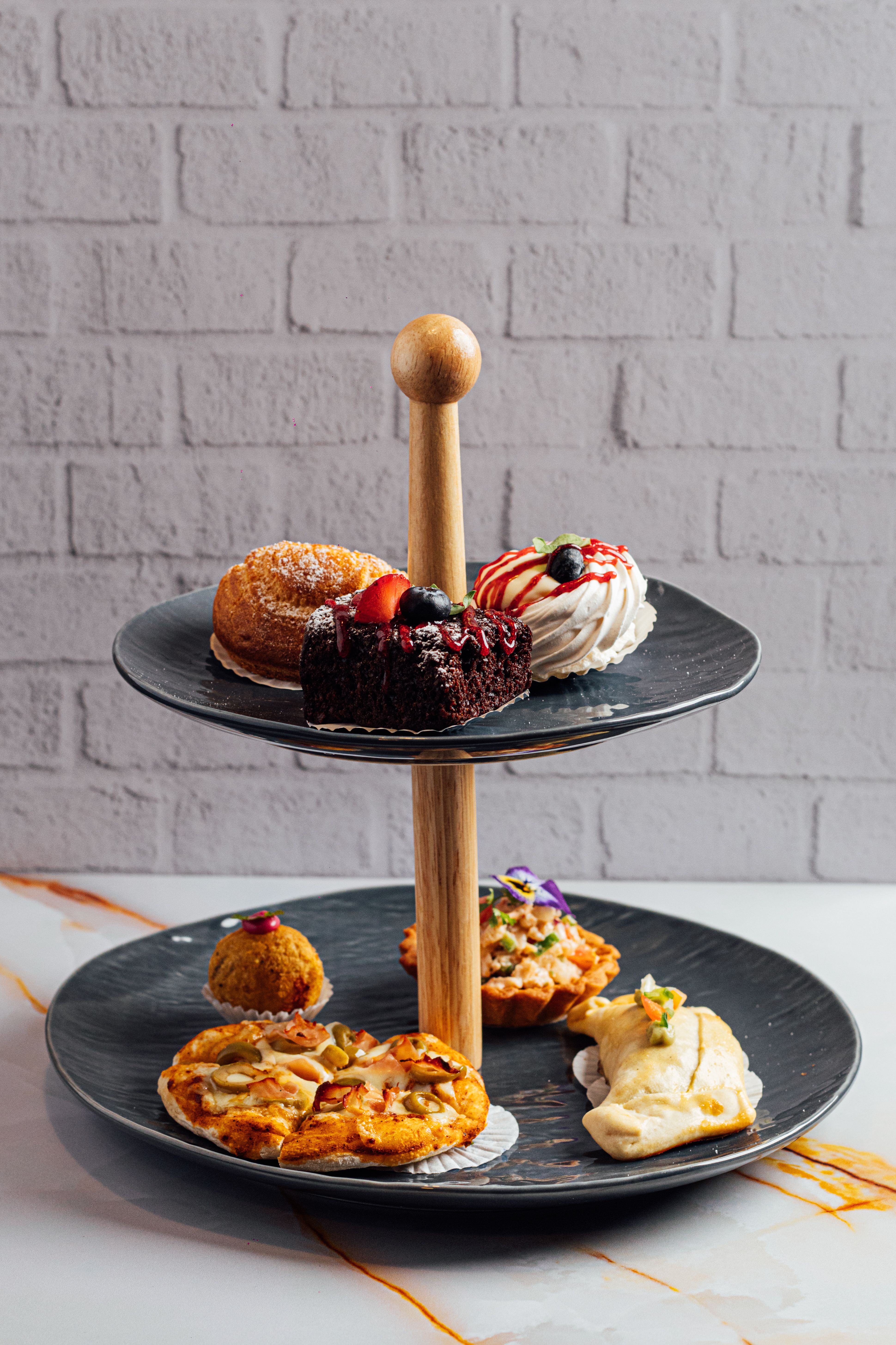 Exquisite Two-Tier Dessert and Snack Platter · Free Stock Photo