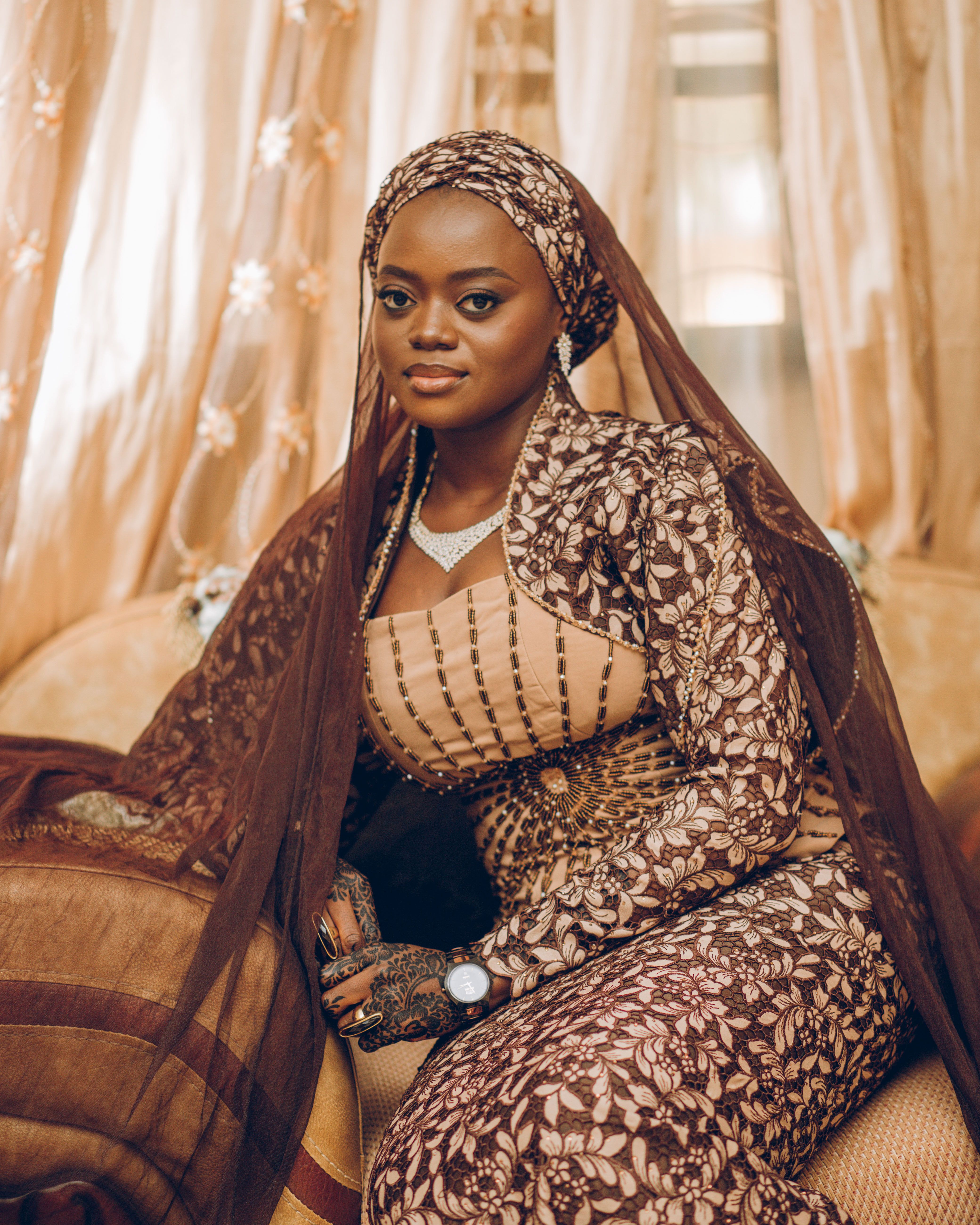 Elegant Woman in Traditional African Dress Indoors · Free Stock Photo