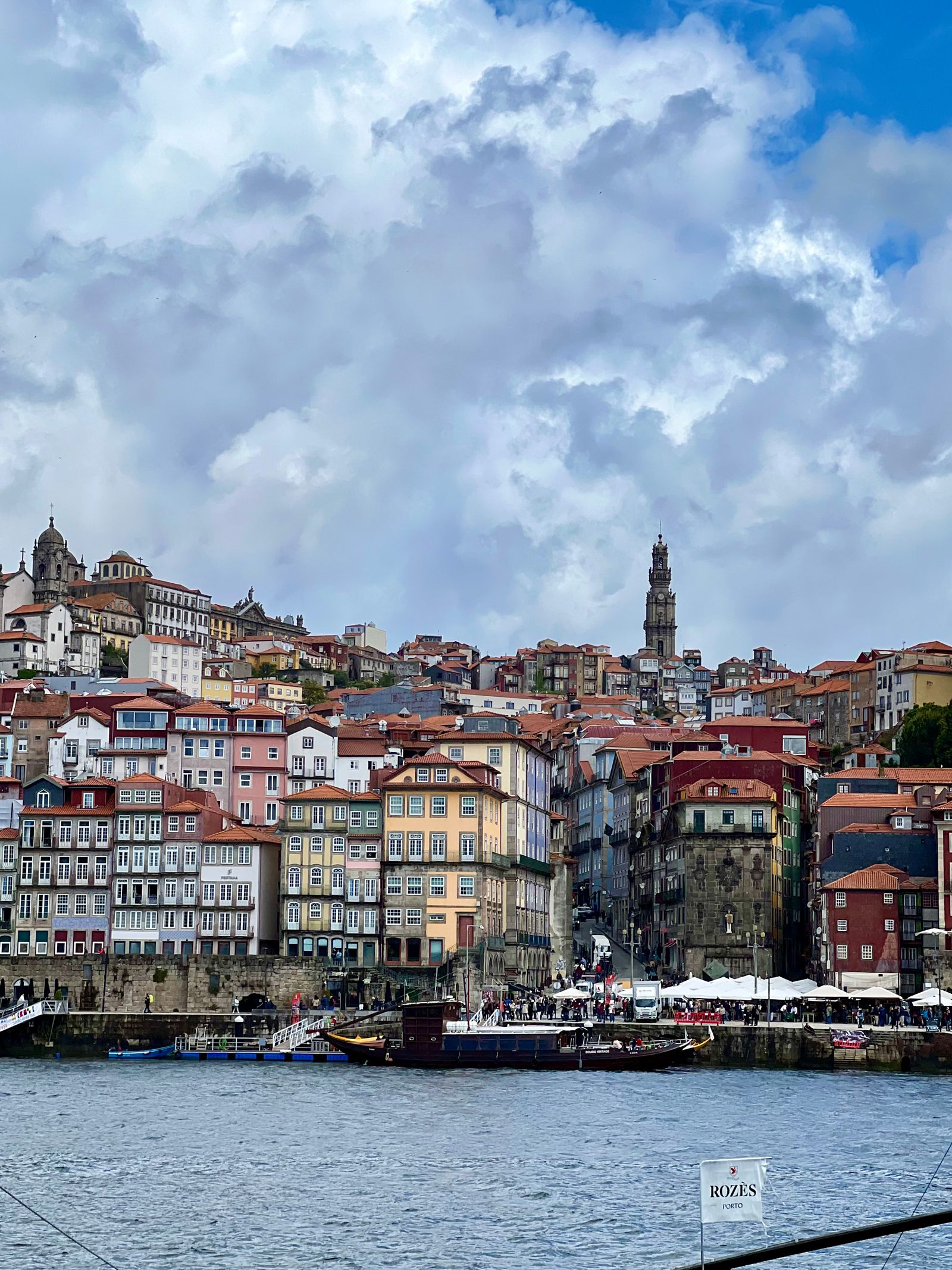 Porto Ribeira waterfront colourful buildings Douro river
