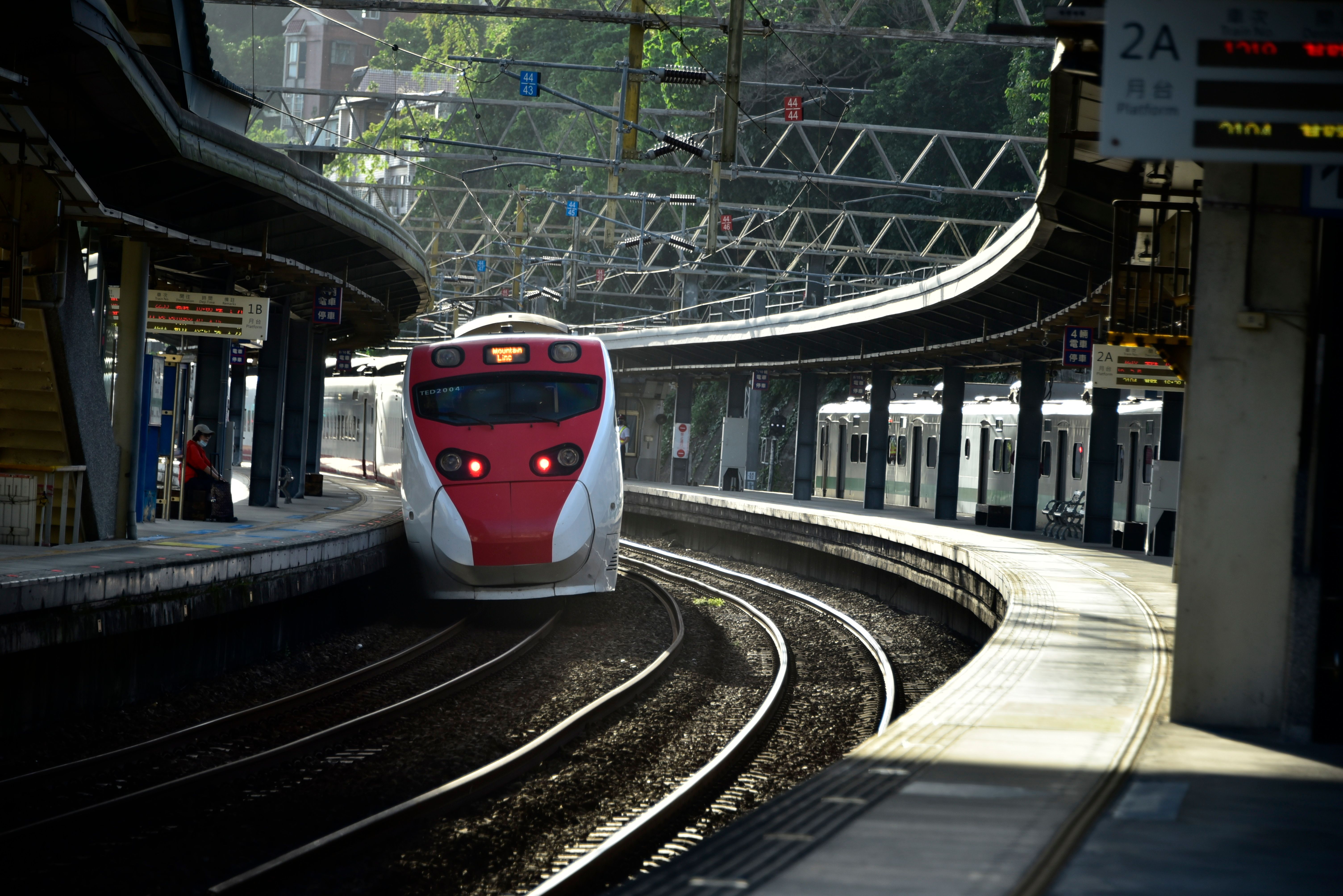 Modern high-speed light rail system in a clean urban environment - public transportation sustainability