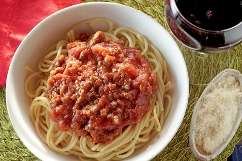 Free stock photo of meat sauce, pasta, spaghetti