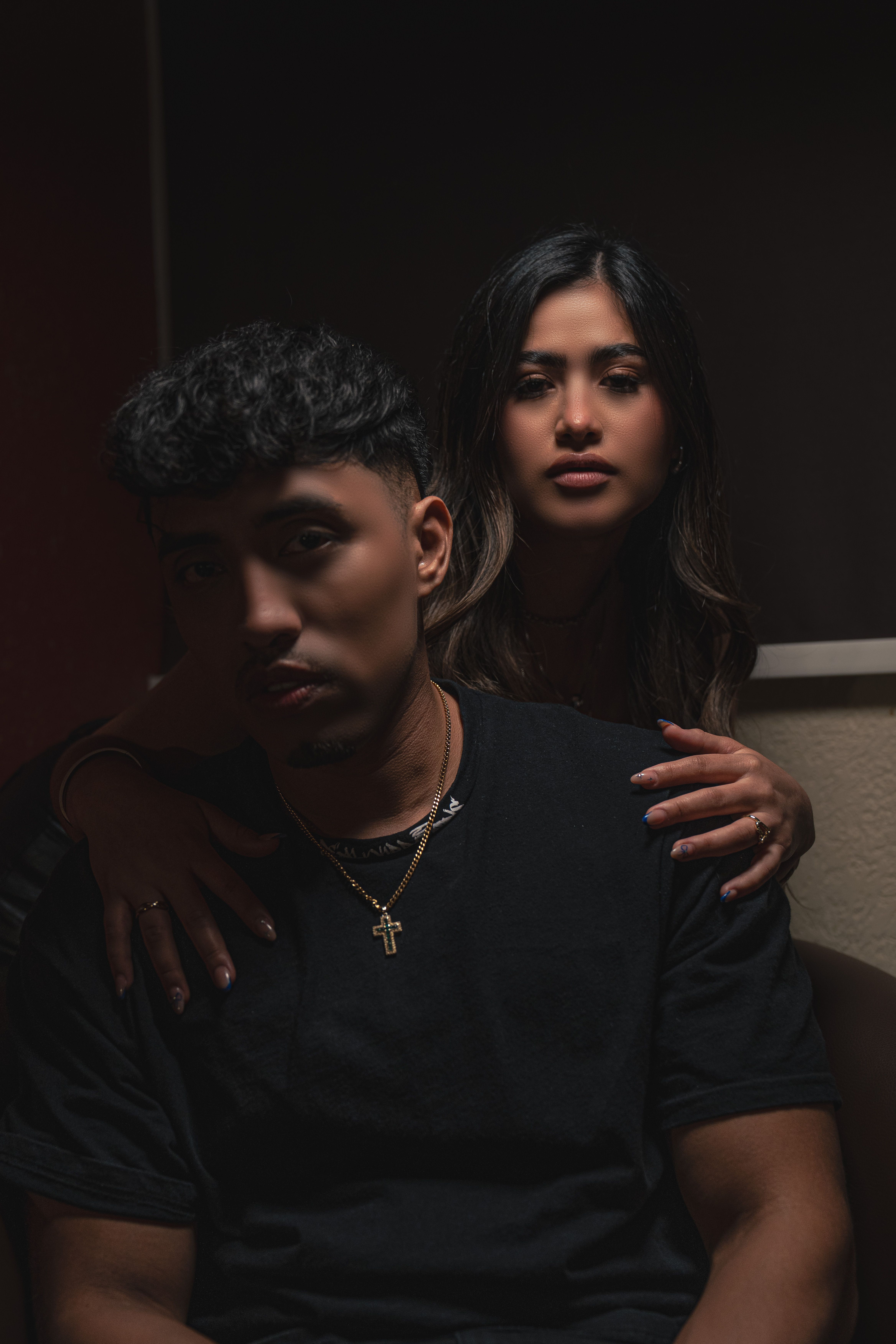 Intimate Portrait of a Couple in Dim Lighting · Free Stock Photo