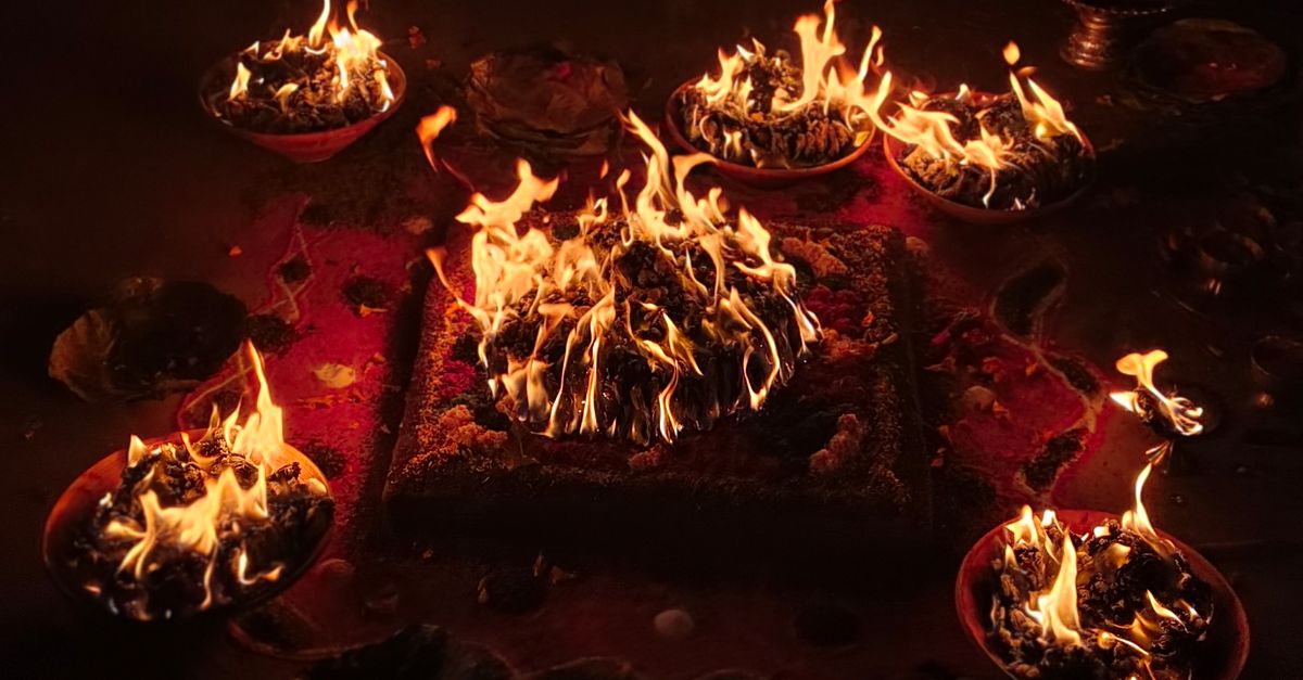 Fire Ritual Roman Traditional Fire Ritual Ceremony at Night · Free Stock Photo