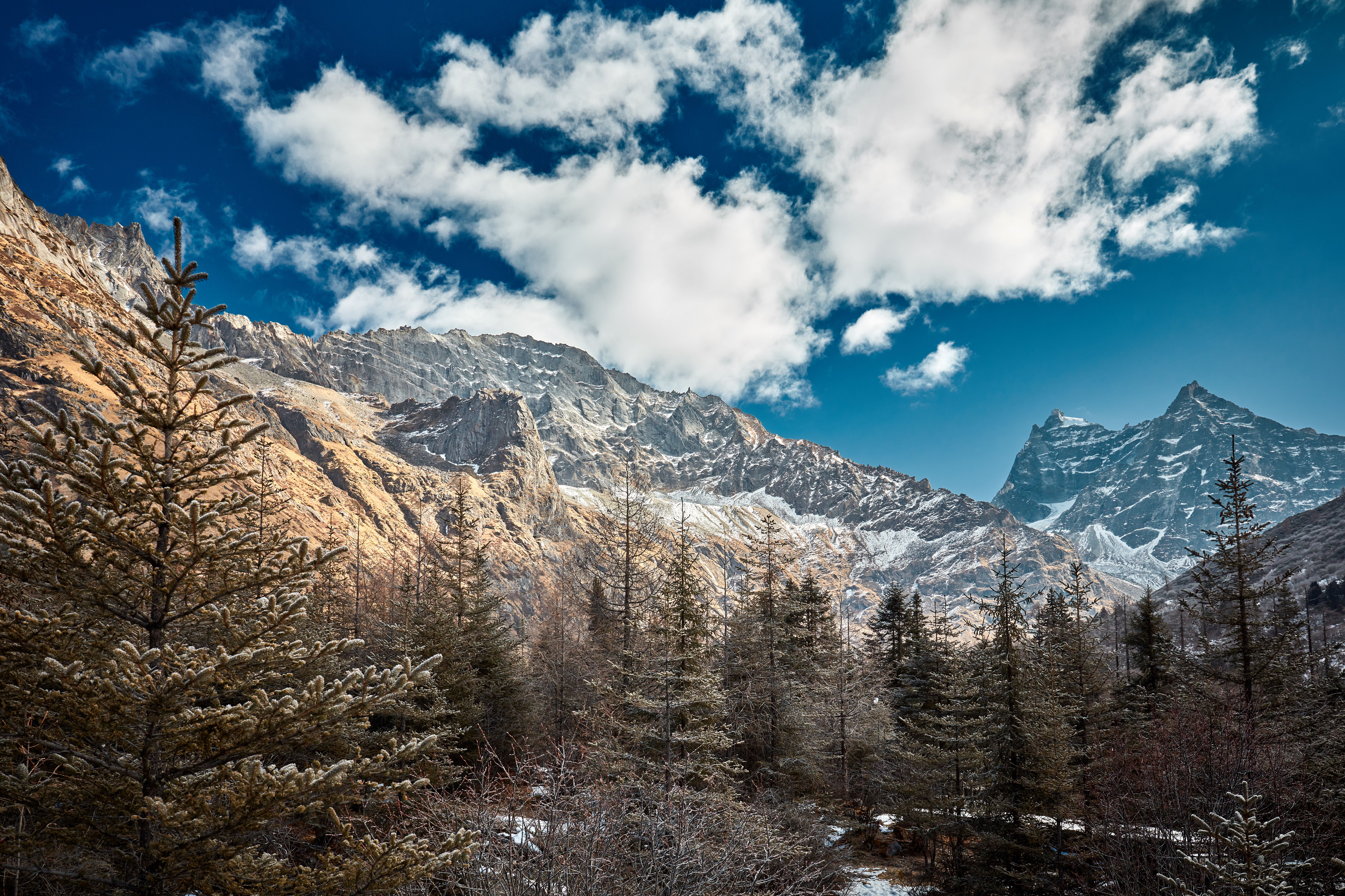 Breathtaking Snowy Mountain Landscape Under Blue Sky · Free Stock Photo