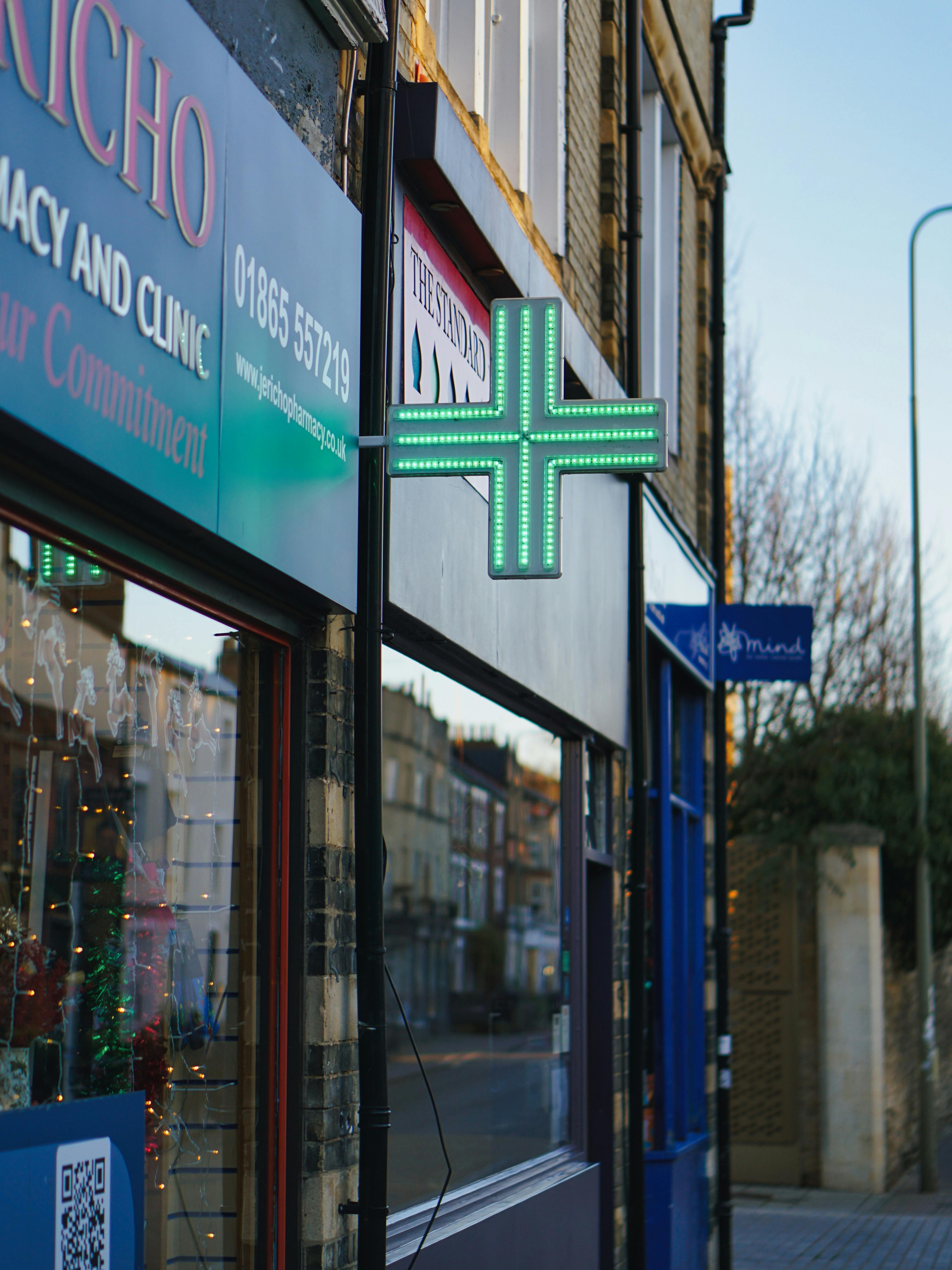 A pharmacy storefront in United Kingdom