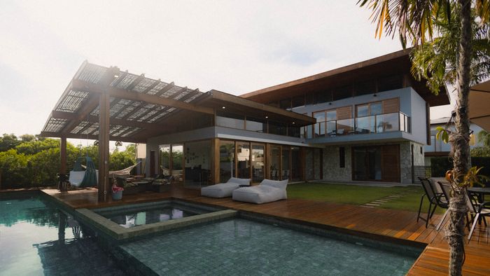 Luxury villa with pool and patio