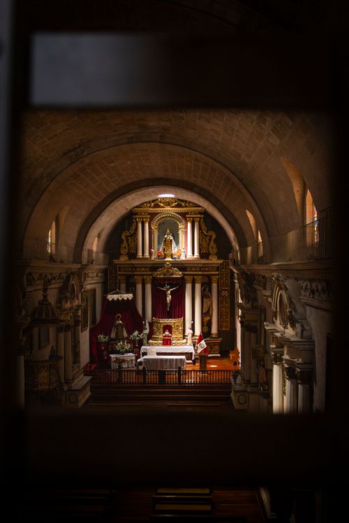 Free A beautifully lit interior of a historic monastery in Arequipa, Peru, highlighting architectural elegance. Stock Photo