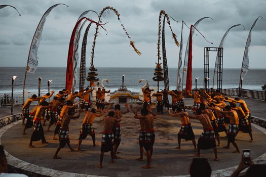 Uluwatu kecak dance at sunset — Bali