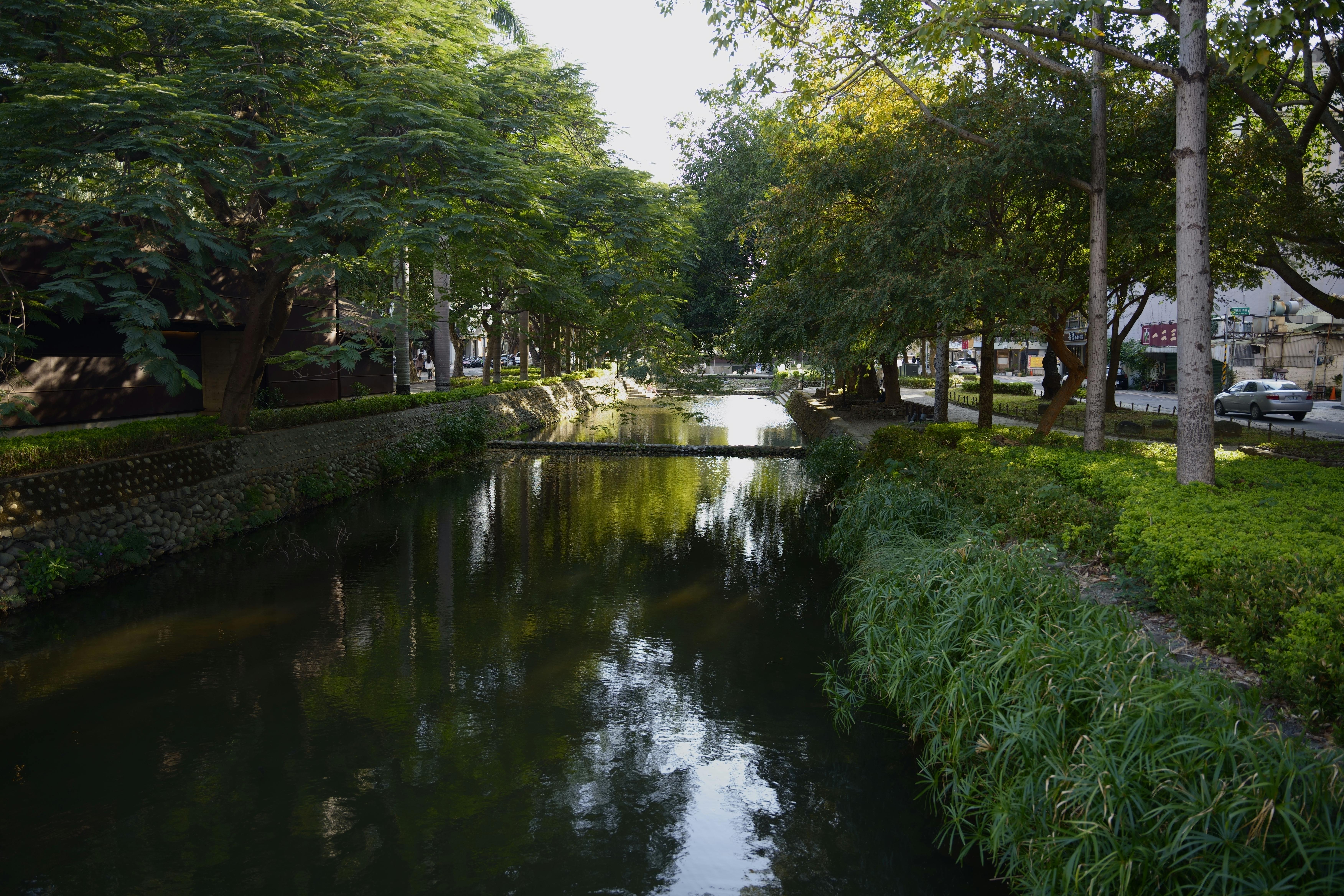 新竹市區寧靜的都市水圳綠帶