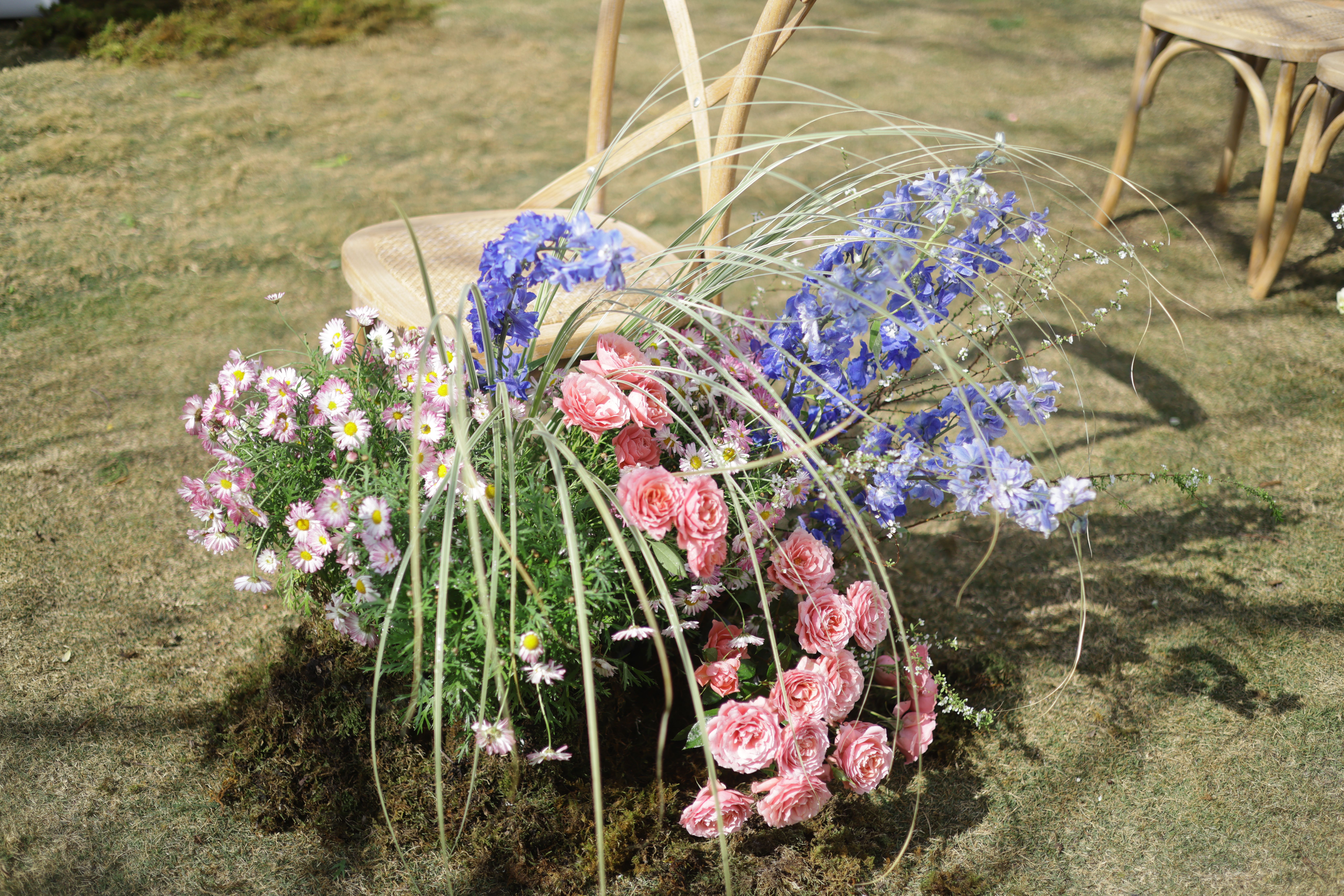 Wildflowers arranged in natural style