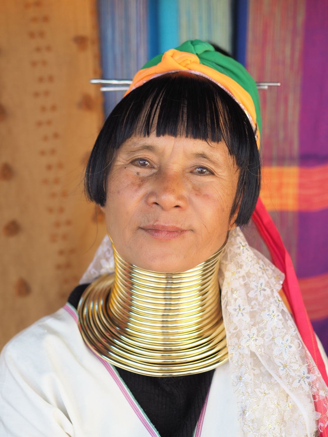 Portrait of a Woman with Traditional Neck Rings · Free Stock Photo