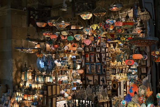 Lampy tureckie na bazarze