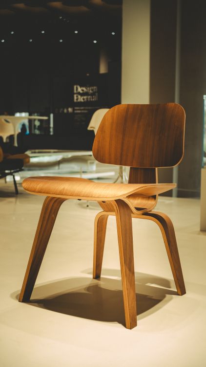 Modern Wooden Chair in Stylish Interior Setting · Free Stock Photo