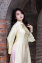 Elegant Vietnamese Woman in Traditional Áo Dài