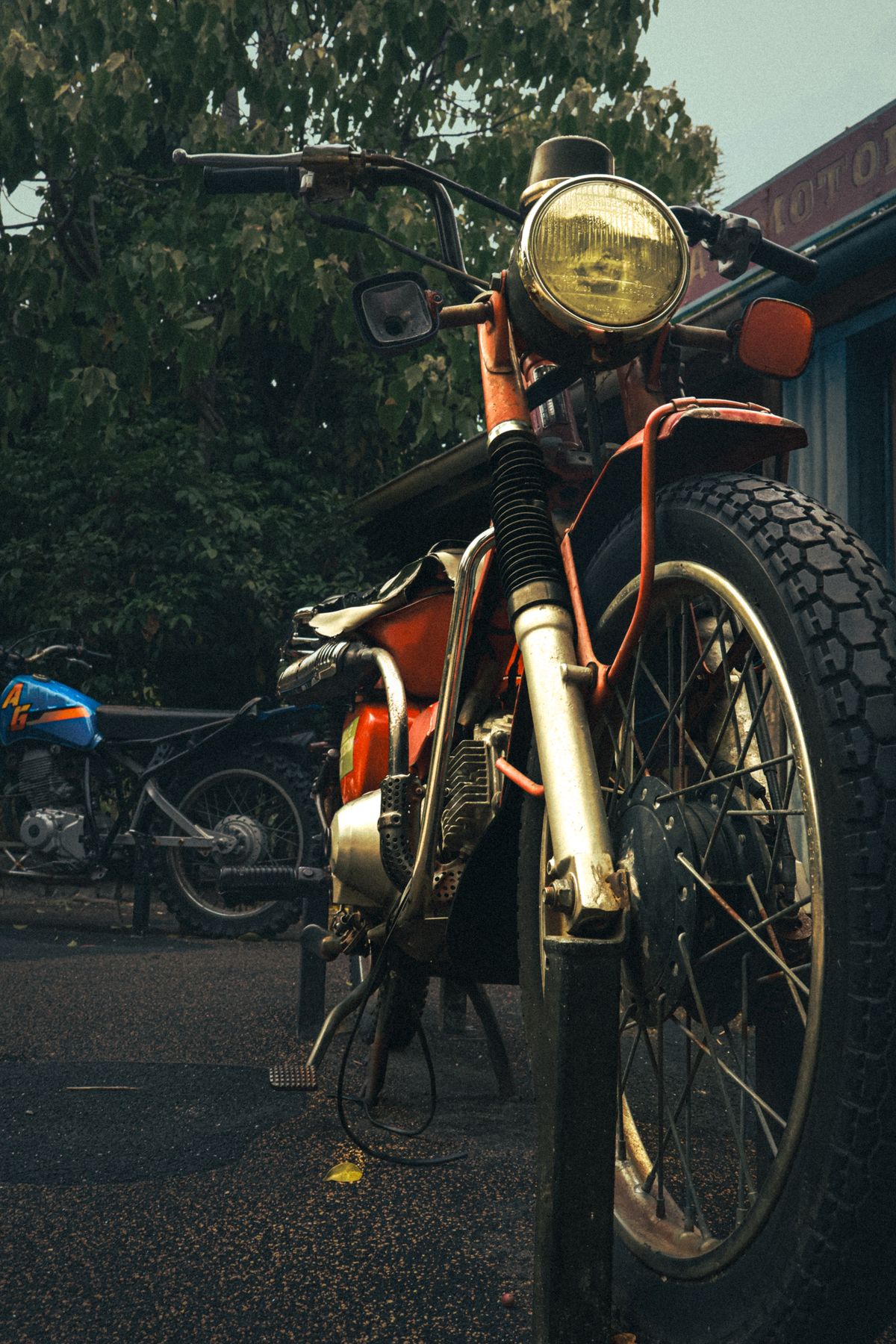Sichergestelltes, abgestelltes Motorrad