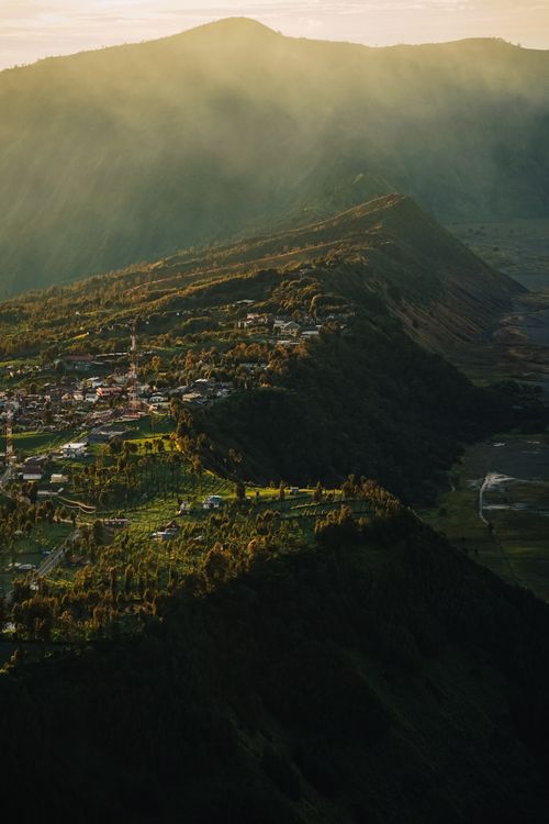 View East Java Scenic Aerial View of East Java Mountains · Free Stock Photo