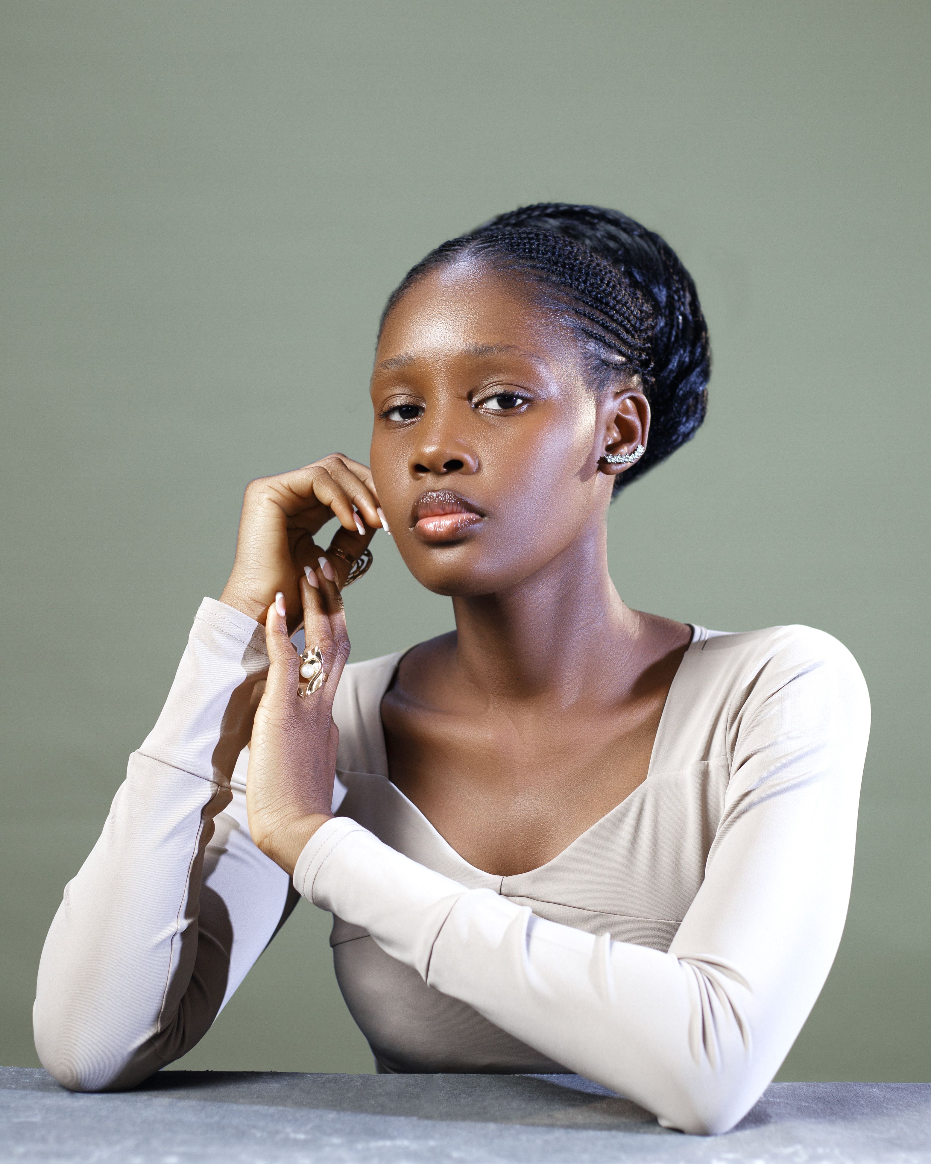 Elegant Portrait of a Woman with Braided Hair · Free Stock Photo