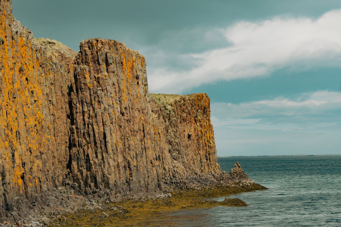 Stunning Basalt Cliffs by the Ocean in Summer · Free Stock Photo