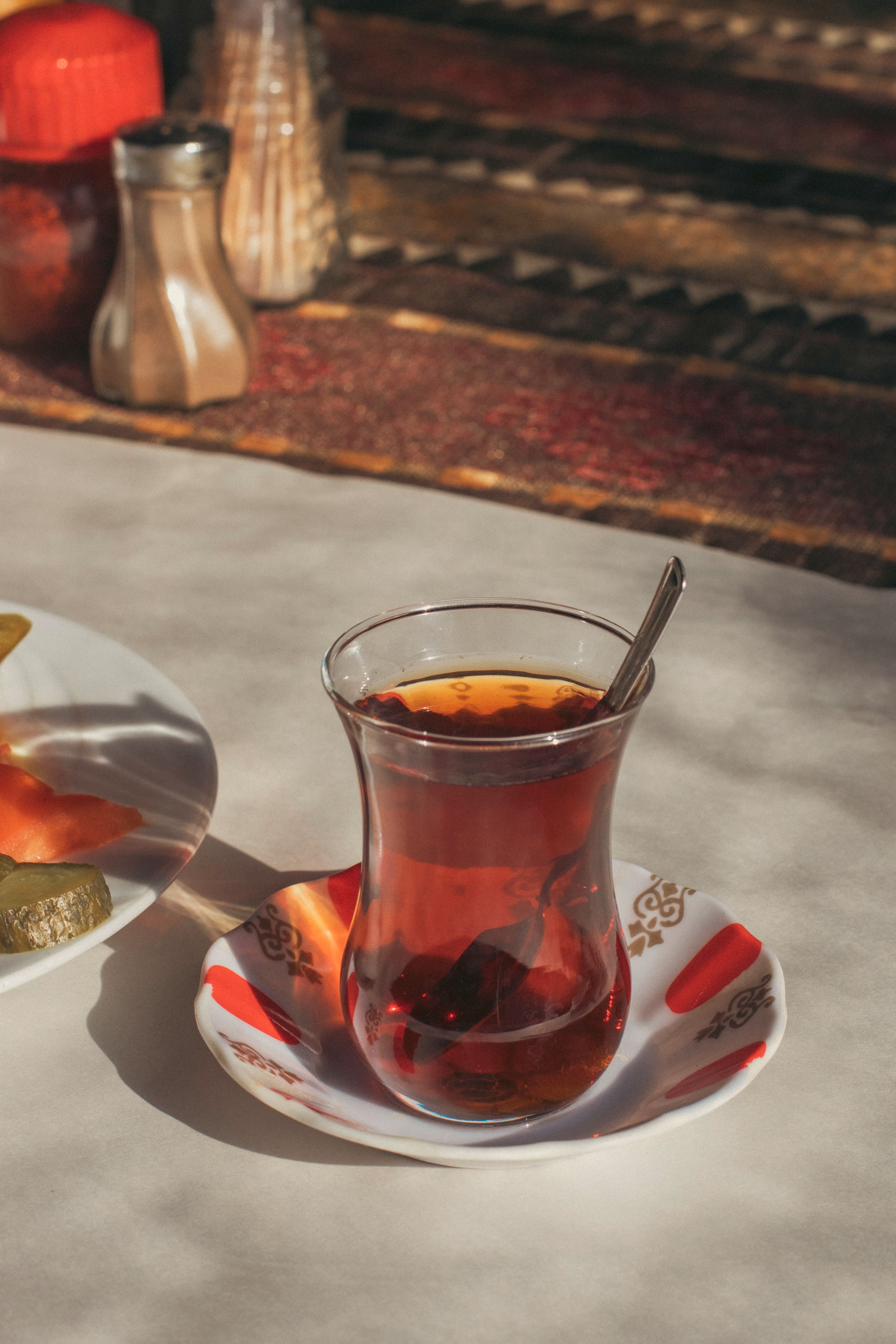 Turkish Tea in Traditional Glass on Table · Free Stock Photo