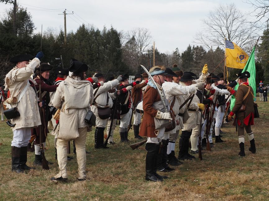 Colonial militia gathering in the early morning mist Charlestown peninsula Colonial militia gathering in the early morning mist Charlestown peninsula