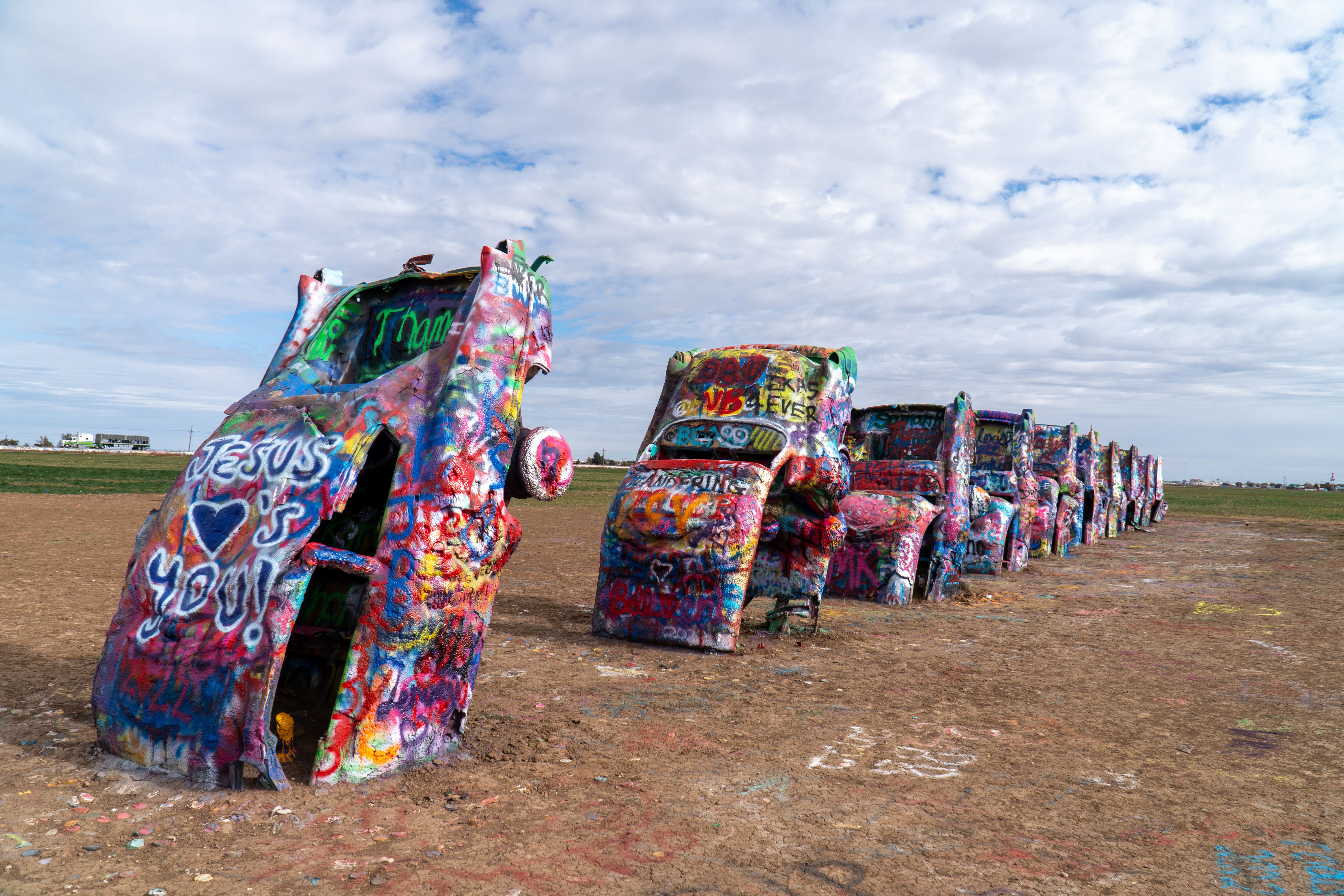 Cadillac Ranch Graffiti Cars on Route 66 · Free Stock Photo
