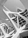 Futuristic Architecture Black and White Close-up