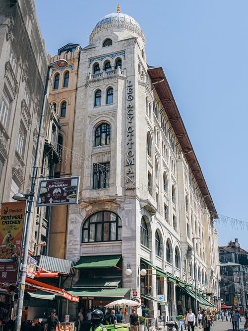 Free A captivating view of the historic Legacy Ottoman Hotel in Istanbul, showcasing its architectural grandeur. Stock Photo