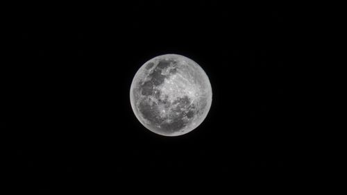 Free High-quality image of the full moon captured at night with clear details. Stock Photo