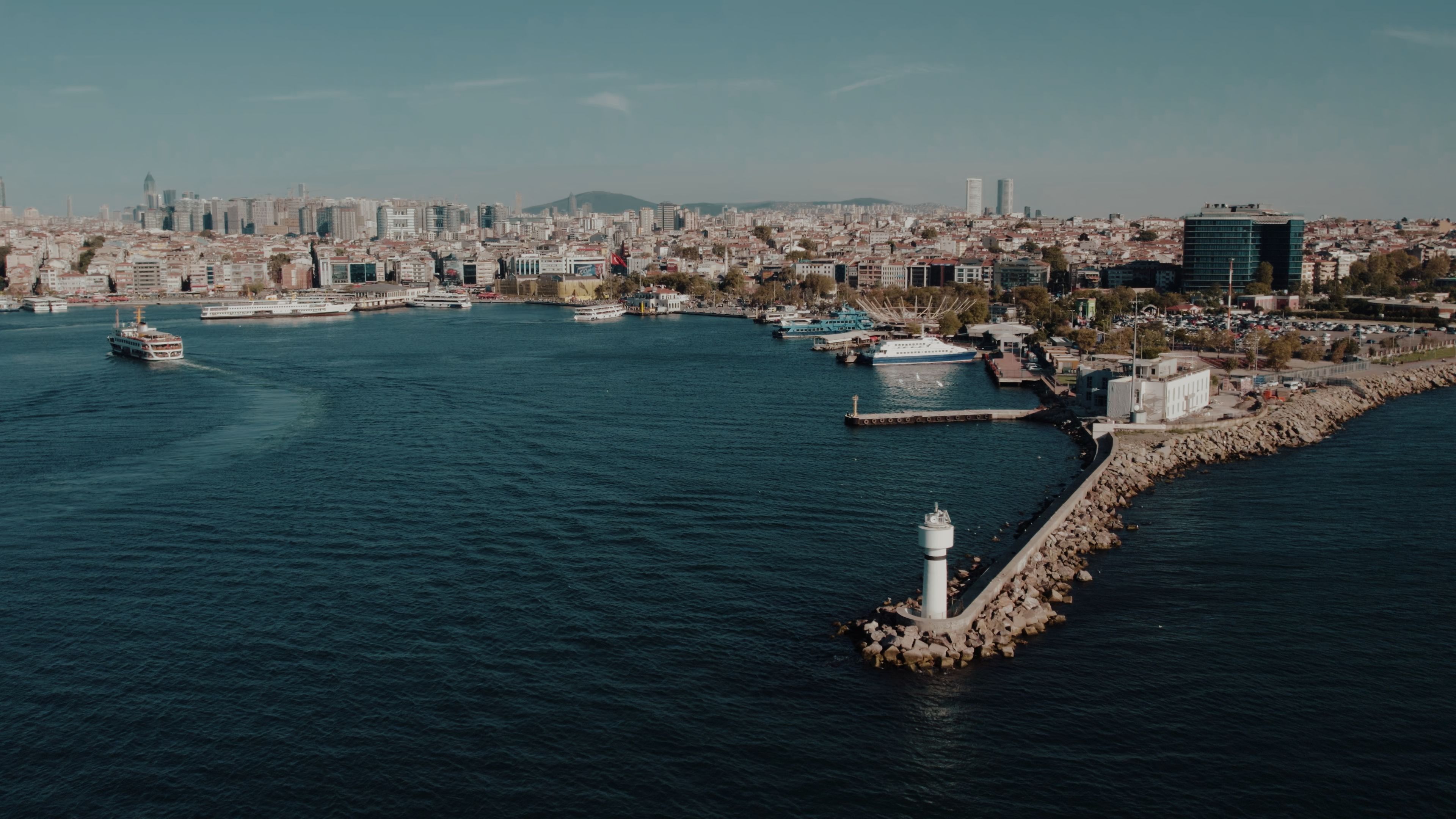Aerial View of Istanbul's Scenic Coastline