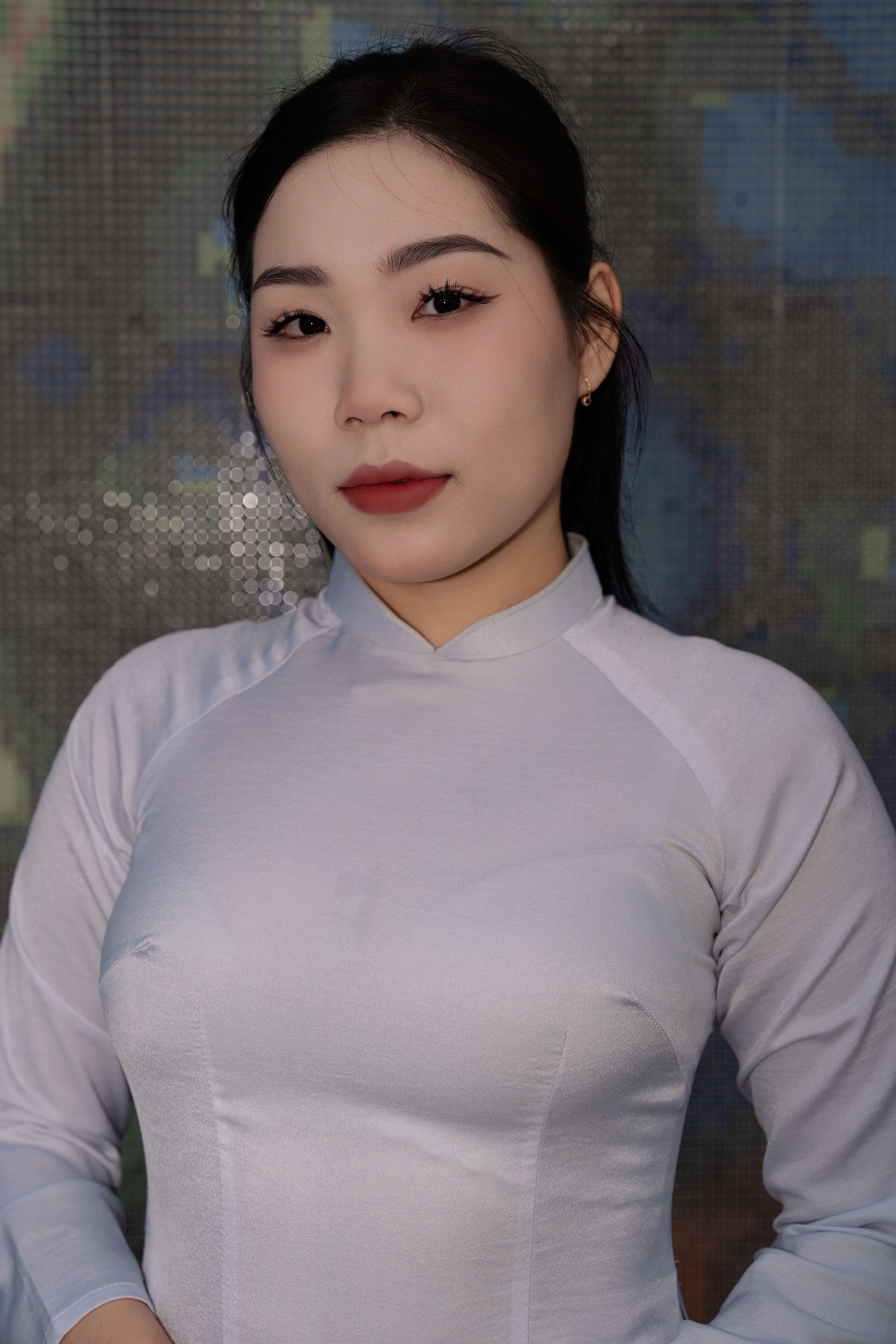 Portrait of Woman in Traditional White Attire · Free Stock Photo