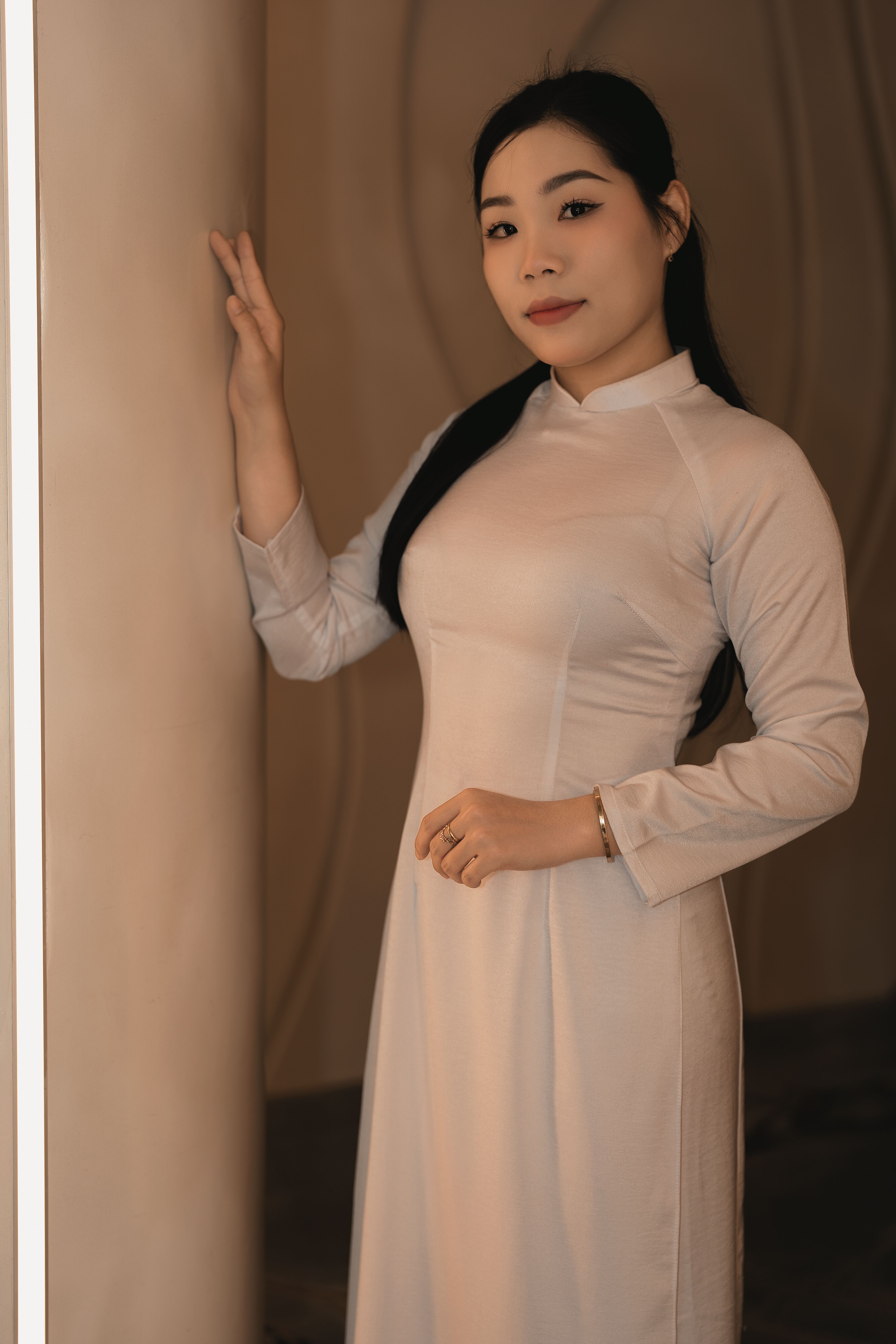 Elegant Woman in Traditional Dress Indoors · Free Stock Photo
