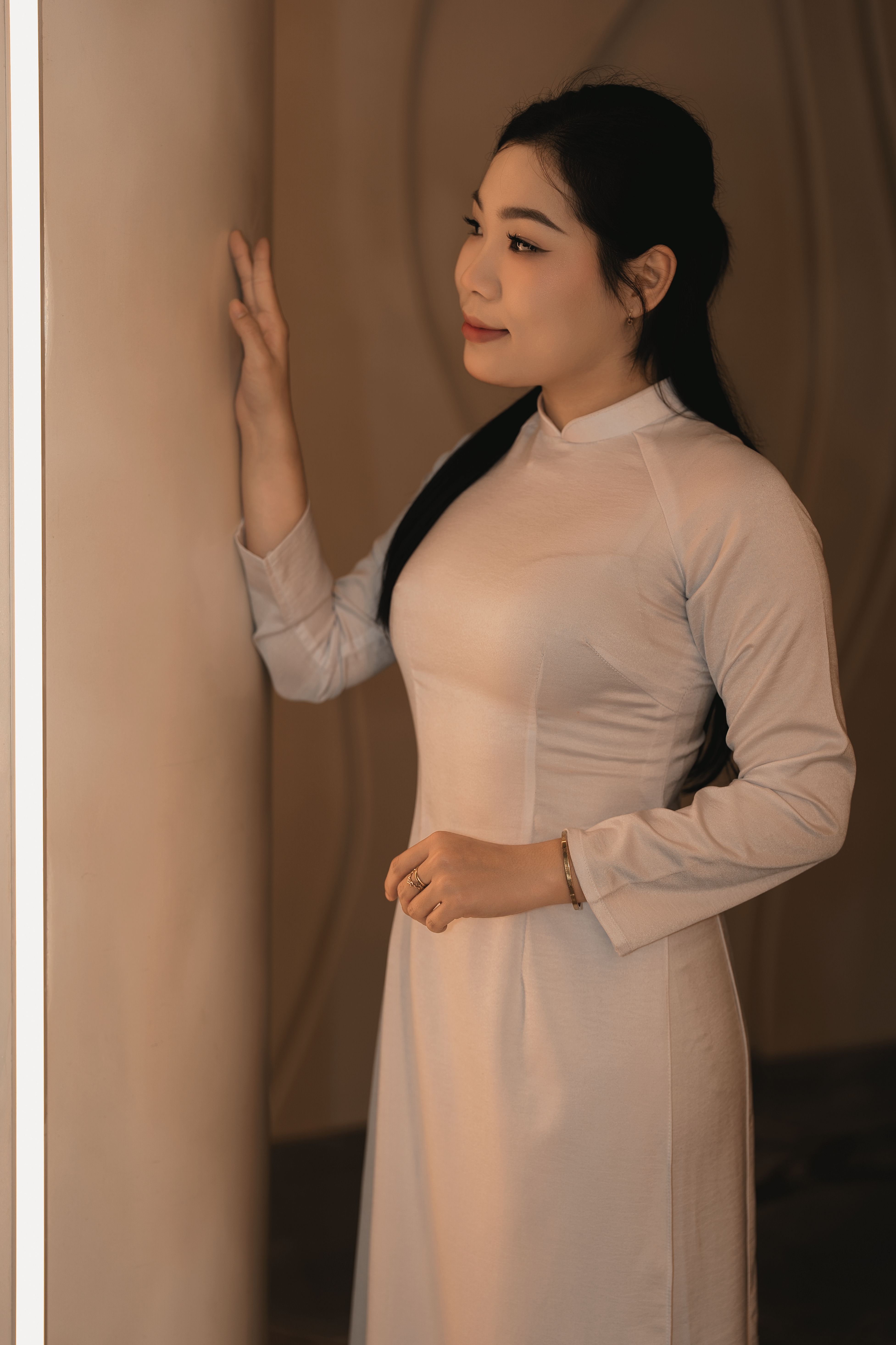 Elegant Woman in Traditional Dress Indoors · Free Stock Photo