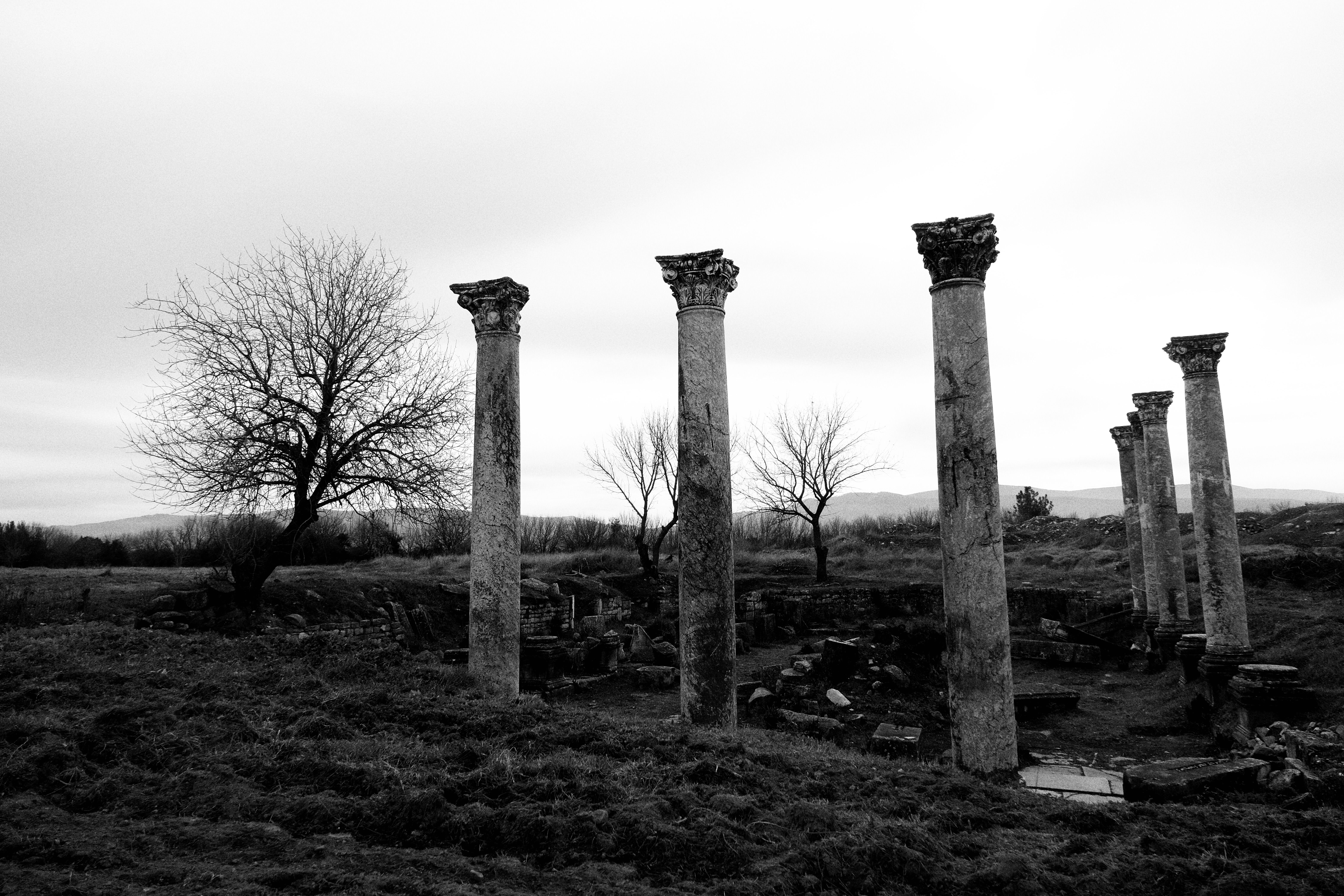 Ancient Roman Ruins with Stone Columns · Free Stock Photo