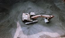 Aerial View of Excavator at Construction Site