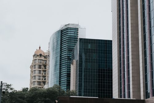Free Contemporary skyscrapers and historic architecture in Baku, Azerbaijan skyline. Stock Photo