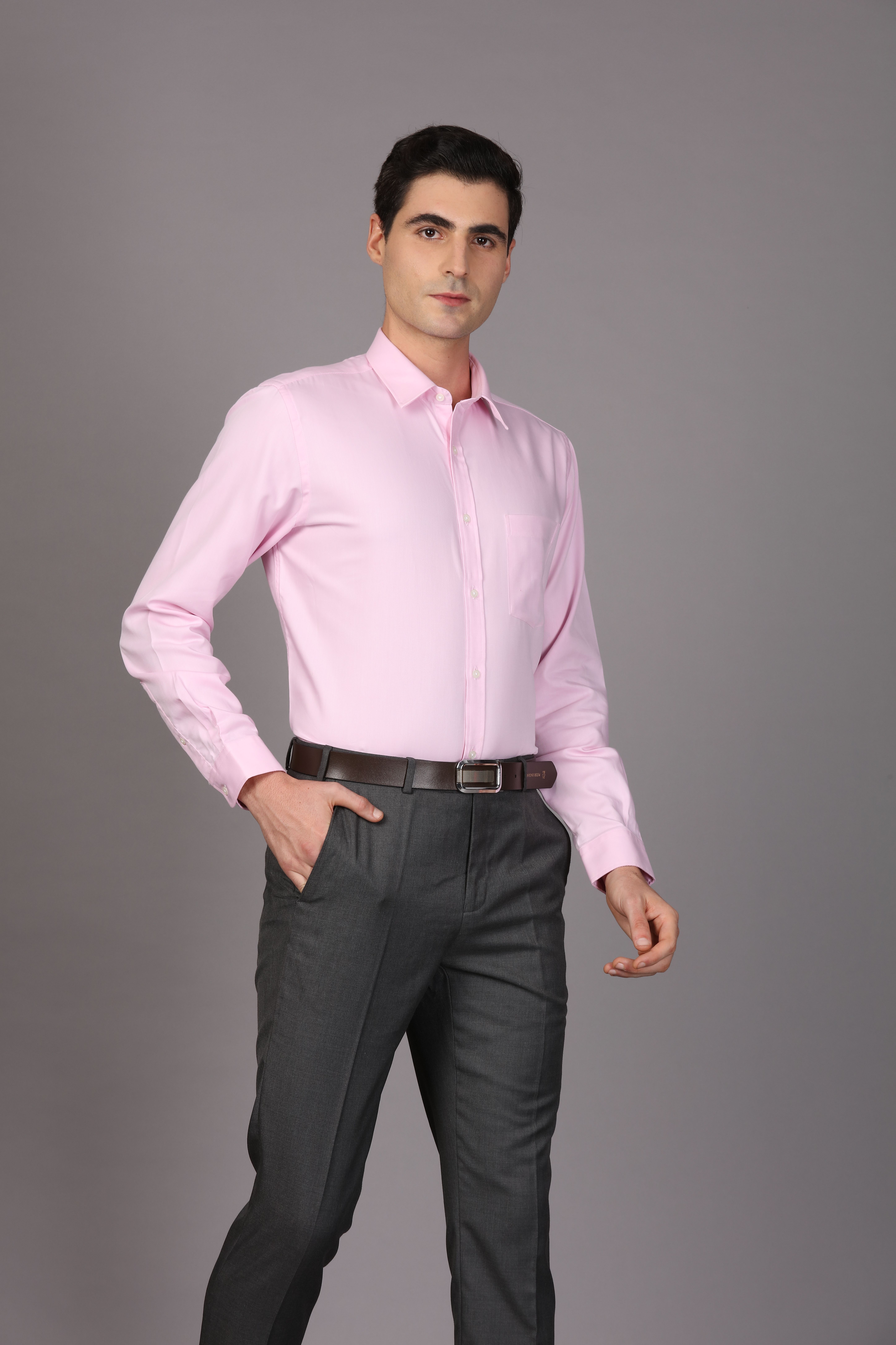 slim fit dress slacks Light Grey Suspenders & Candy Pink Bow Tie - Baby to Adult Sizes
