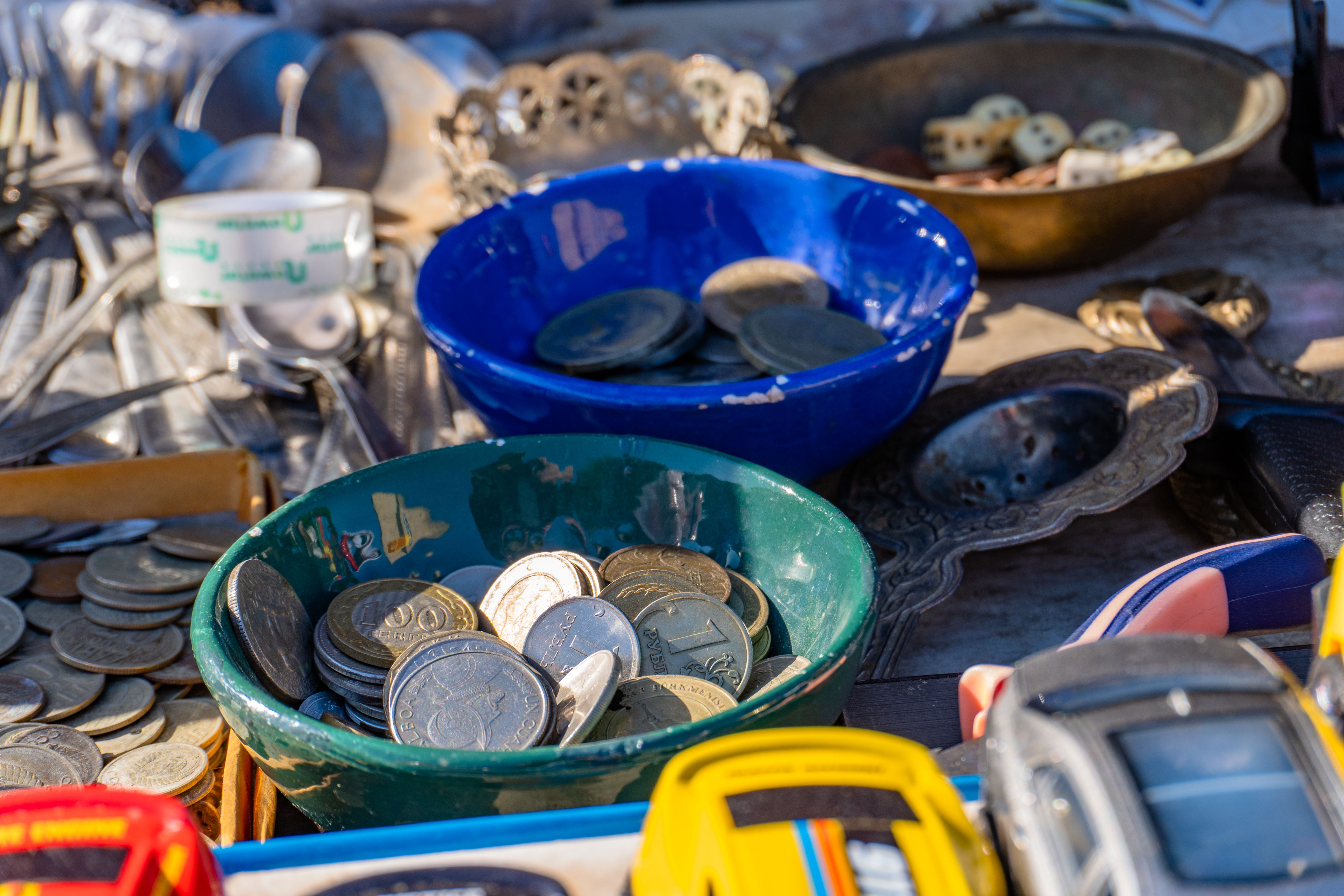 Colorful Bazaar Coins and Trinkets in Baku · Free Stock Photo