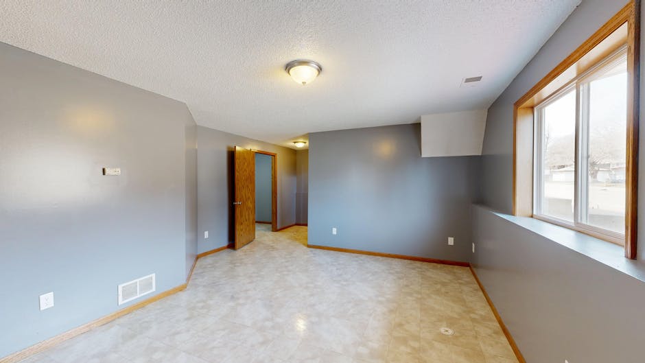 Modern real estate interior wide angle