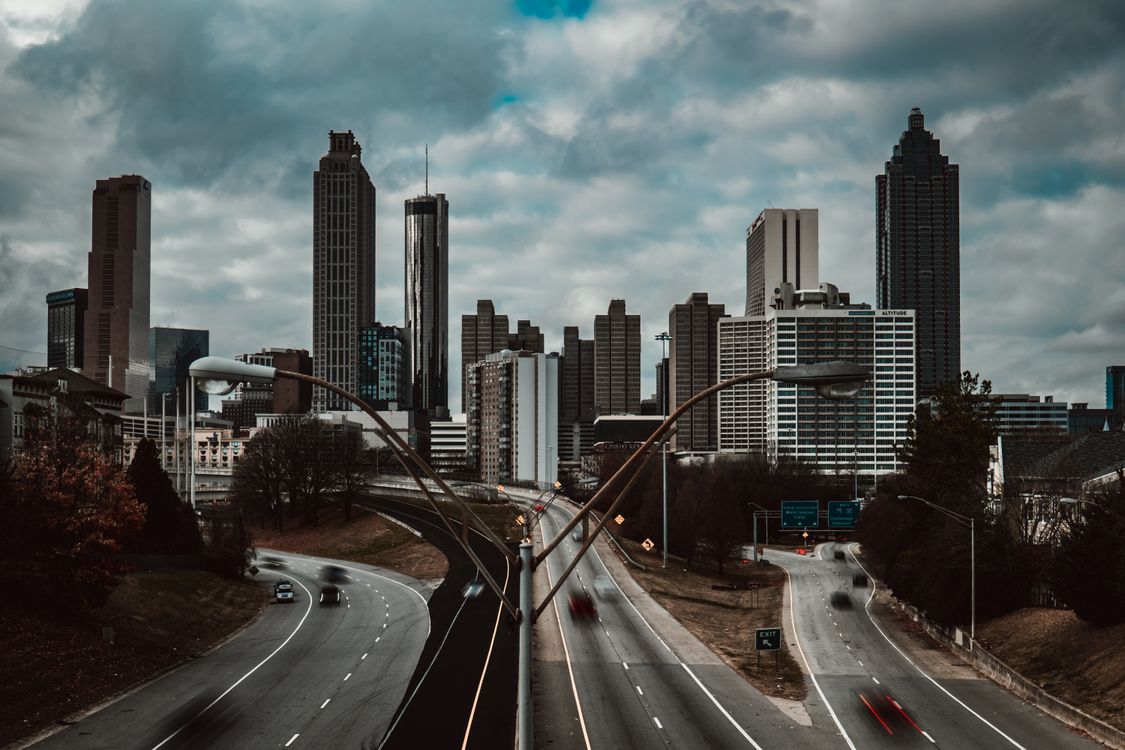 Downtown Atlanta Skyline with Overcast Skies · Free Stock Photo